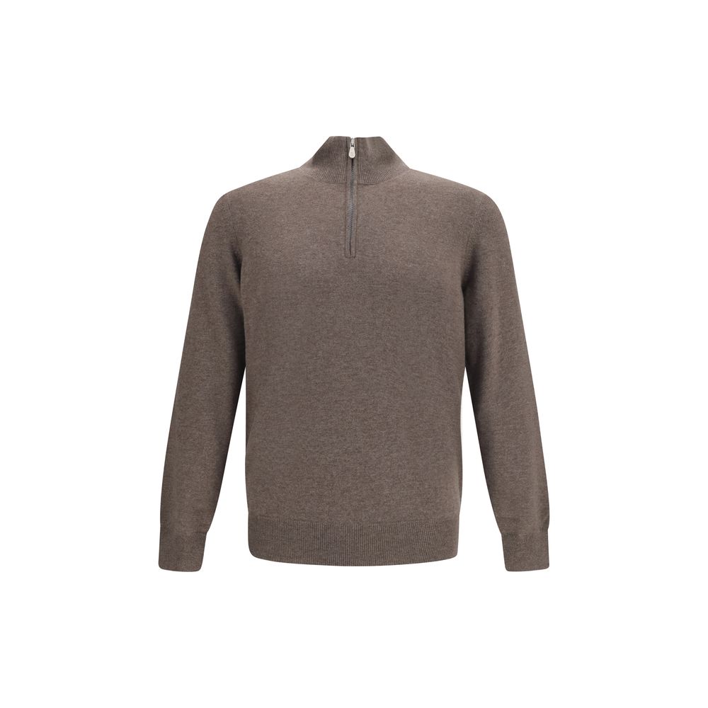 Brunello Cucinelli Brauner Kaschmirpullover