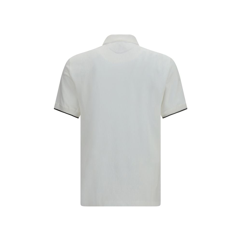 Brunello Cucinelli Weißes Poloshirt aus Baumwolle