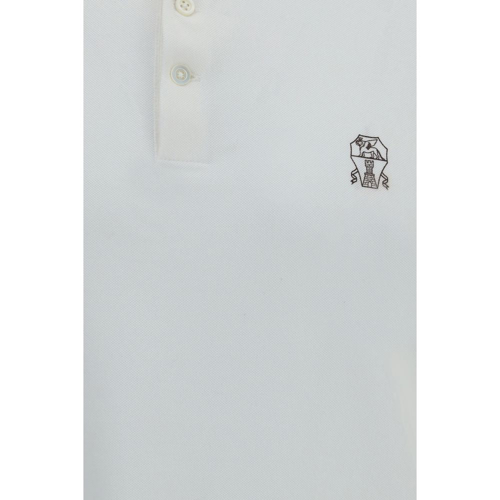Brunello Cucinelli Weißes Poloshirt aus Baumwolle