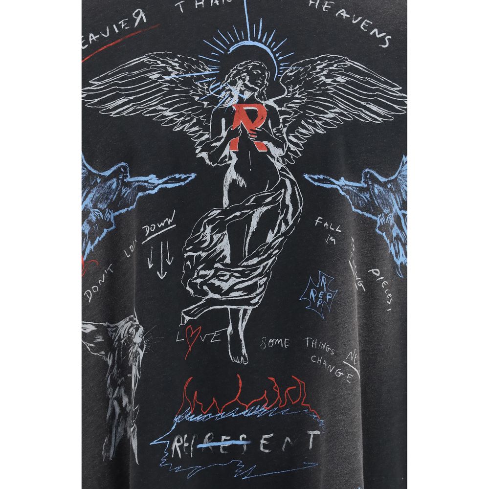 Represent Schwarzes Baumwoll-T-Shirt