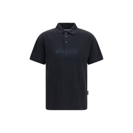 Palm Angels Schwarzes Baumwoll-Poloshirt