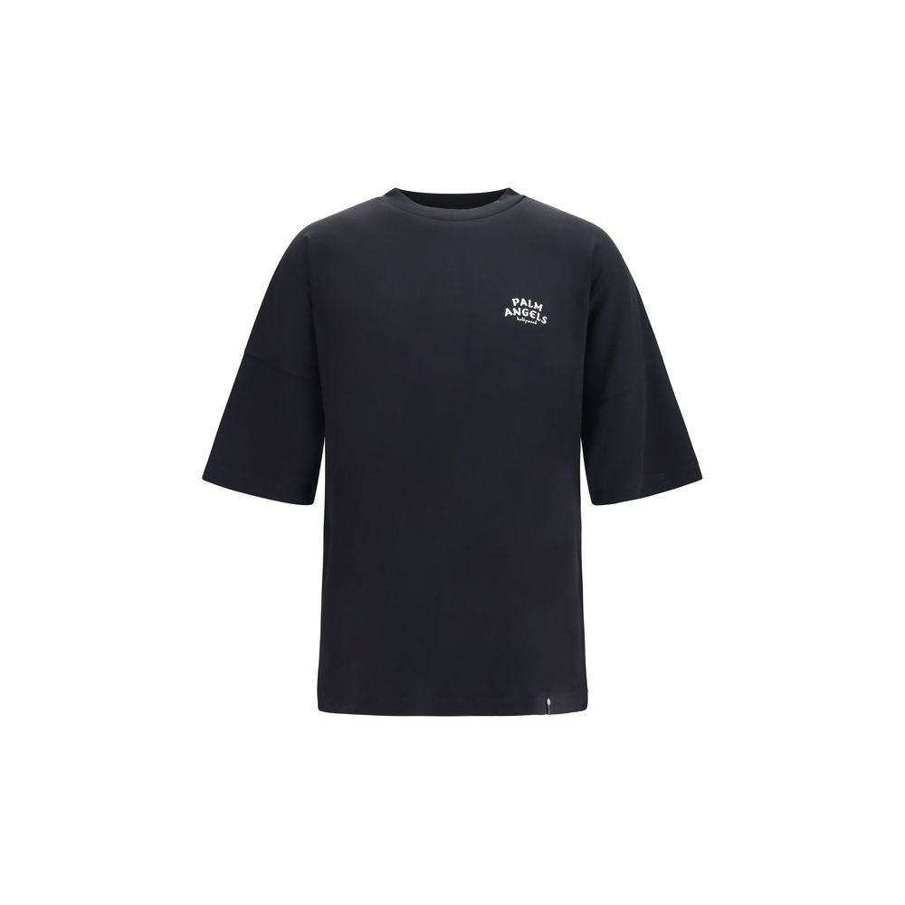 Palm Angels Schwarzes Baumwoll-T-Shirt