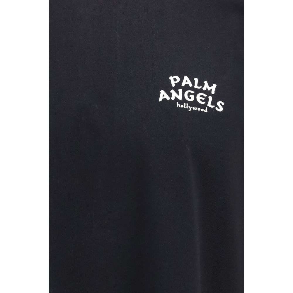 Palm Angels Schwarzes Baumwoll-T-Shirt