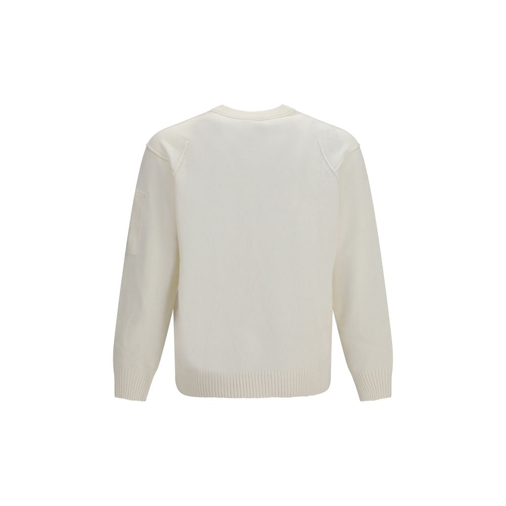 C.P. Company Weißes Sweatshirt aus Wolle Oves Aries
