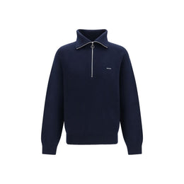 Prada Blue Wool Oves Aries Polohemd