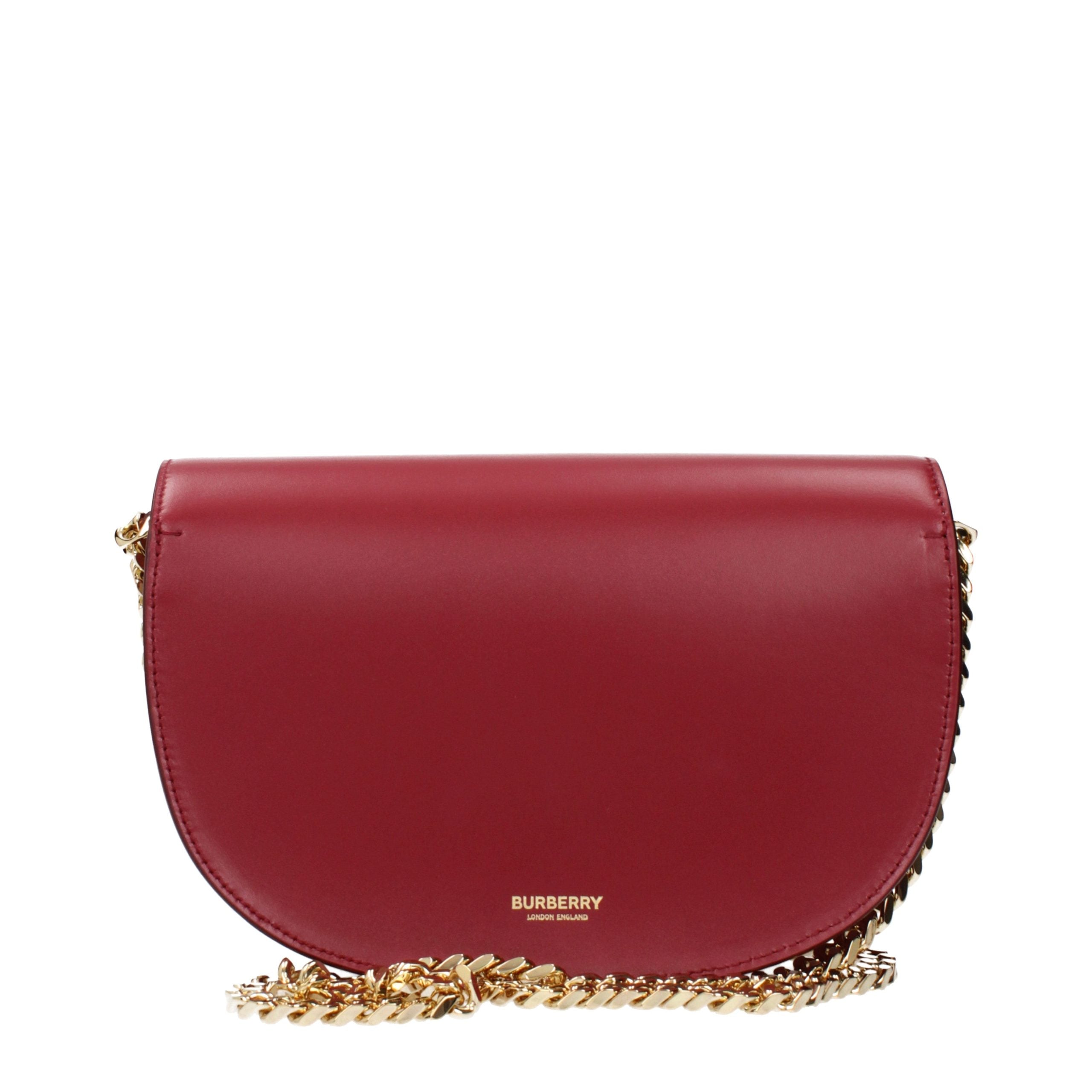 Burberry Rote Leder Schultertasche