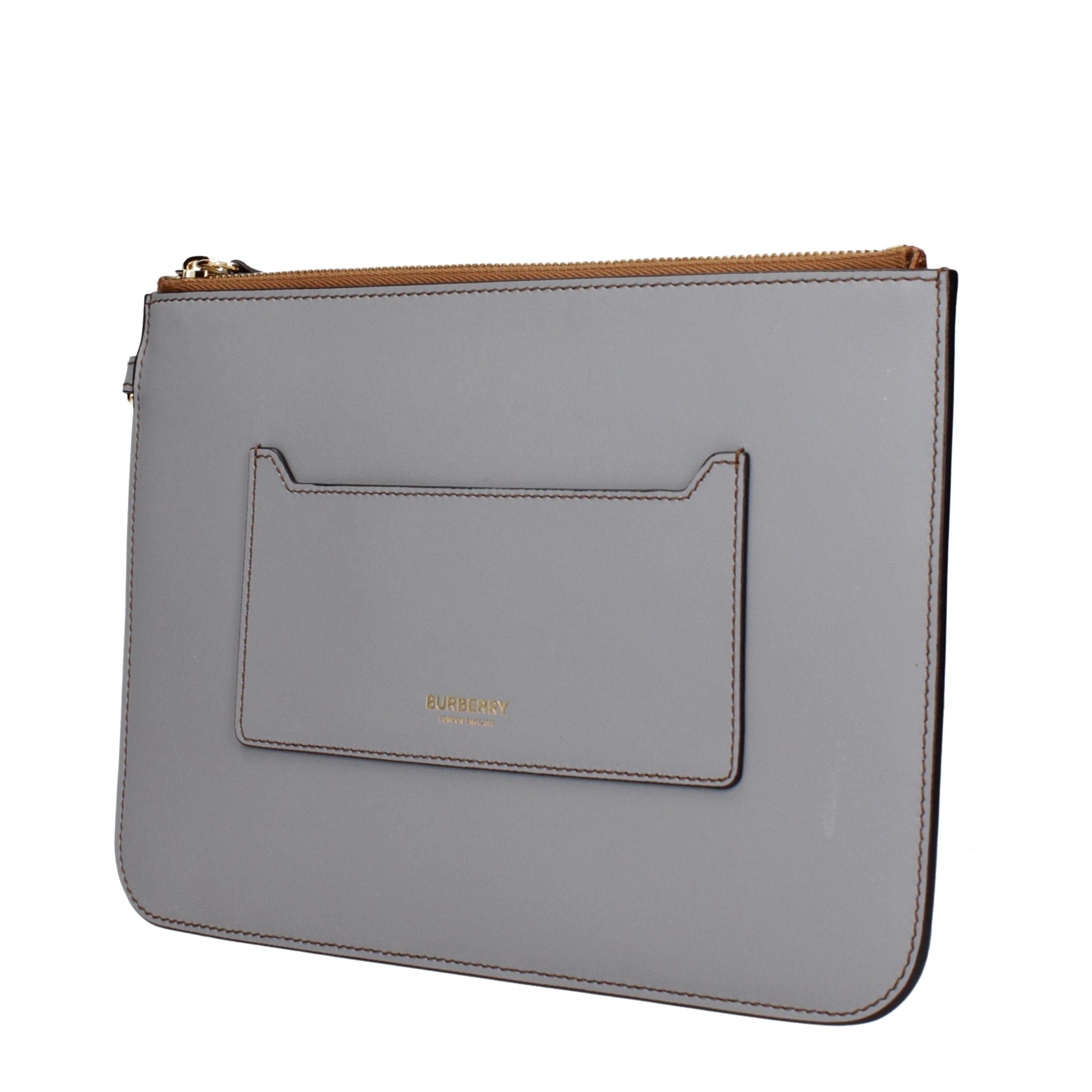 Burberry Graue Leder-Clutch
