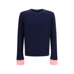 Prada Blauer Wollpullover Oves Aries