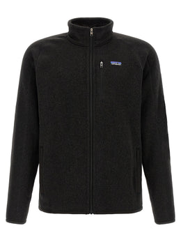 PATAGONIA Schwarze Polyester-Jacke in voller Länge
