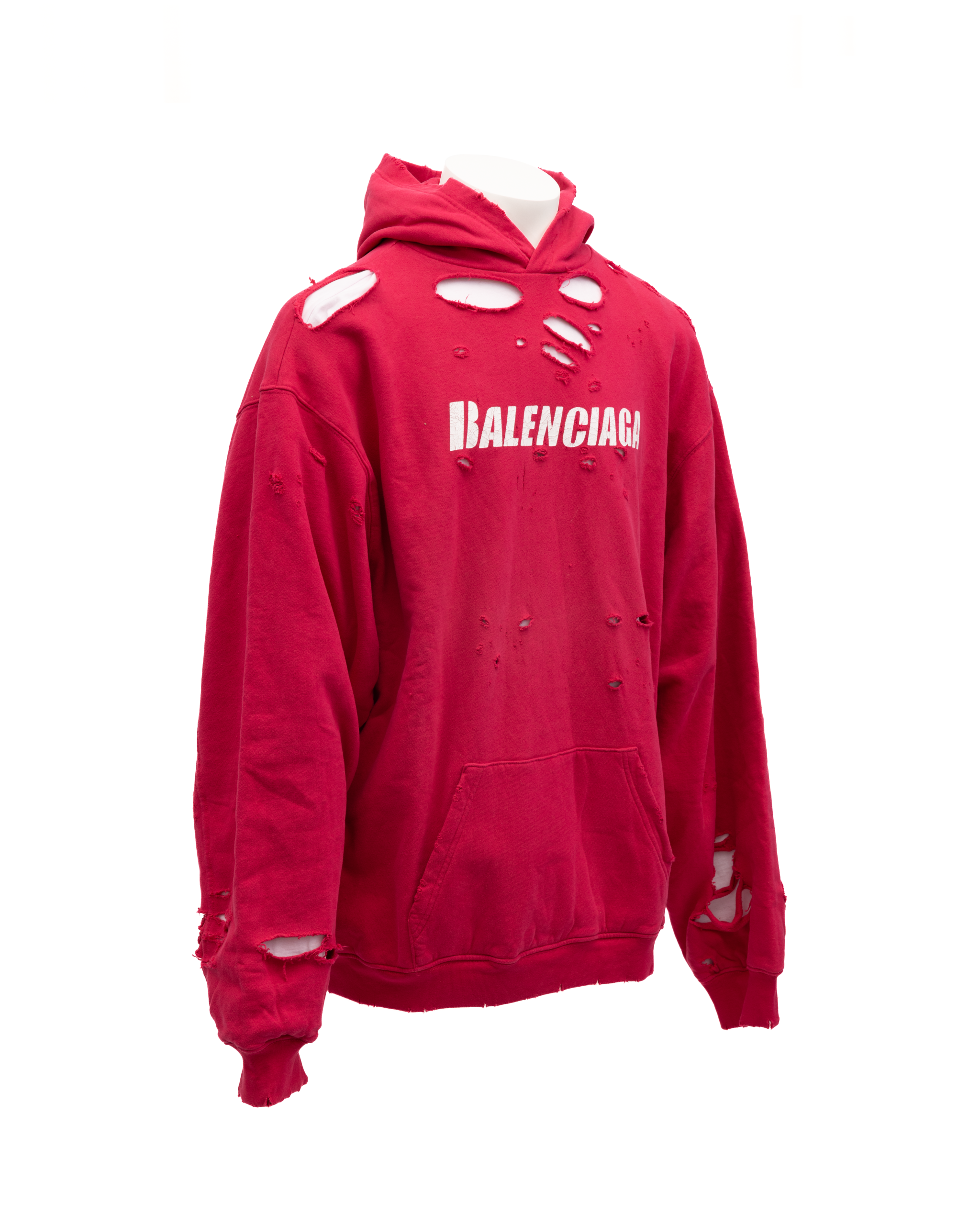 Balenciaga Roter Baumwoll-Kapuzenpullover