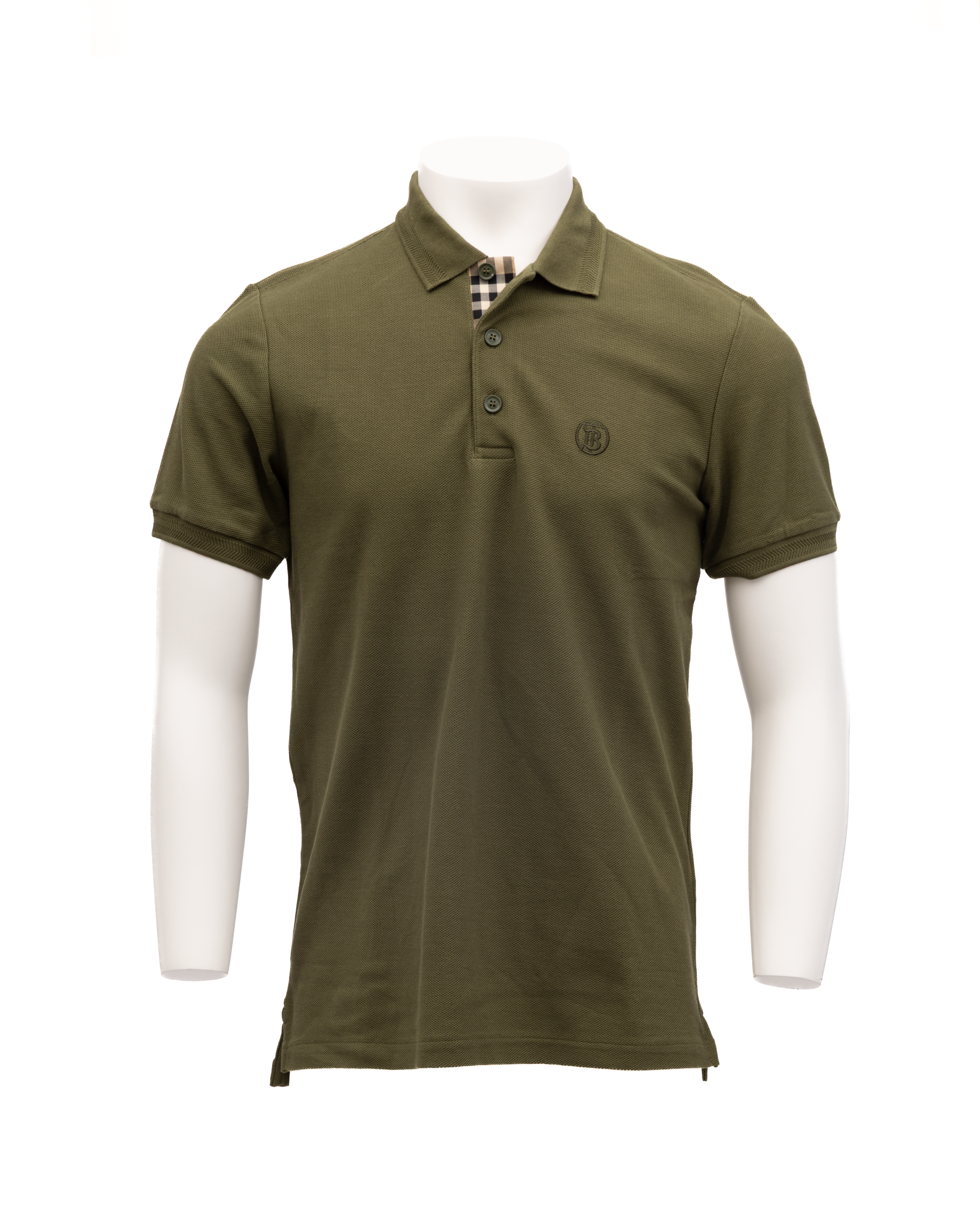 Burberry Olivfarbene Baumwoll-Poloshirts