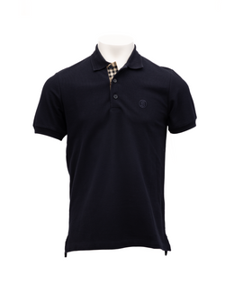 Burberry Polohemd aus Baumwolle in Anthrazitblau