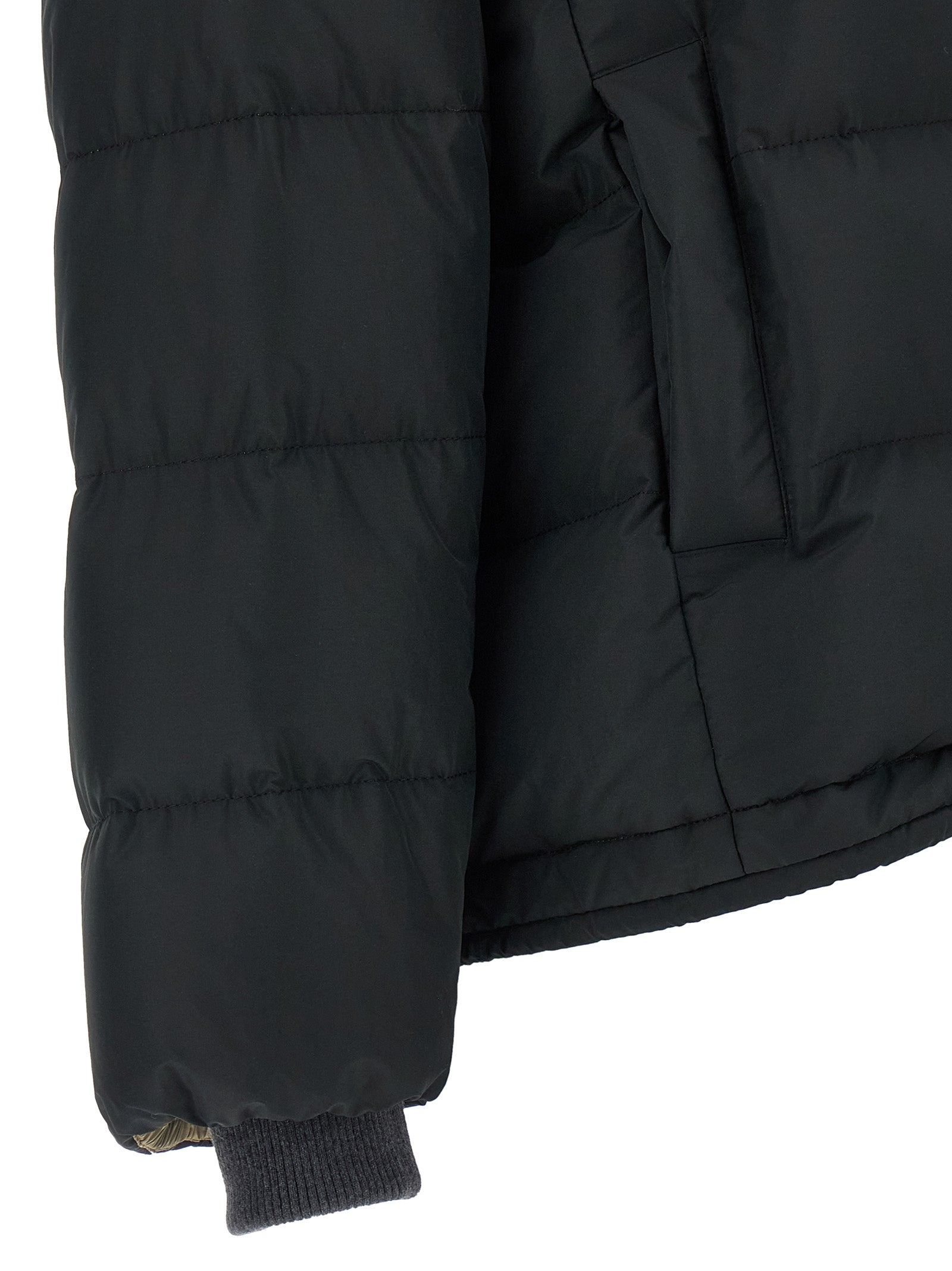Brunello Cucinelli Schwarze Baumwoll-Shell-Jacke