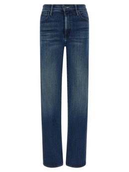Mother Denim Blaue Jeans aus Baumwolle im geraden Schnitt