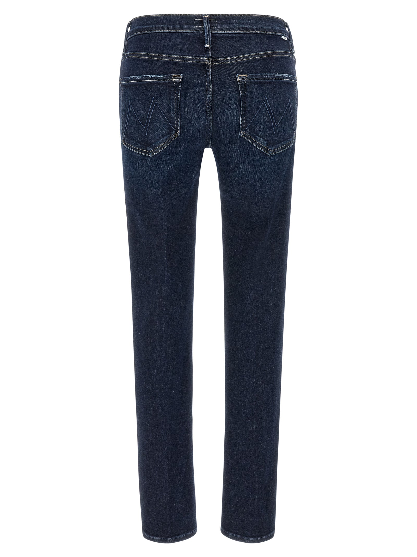 Mother Denim Blaue Jeans aus Baumwolle im geraden Schnitt