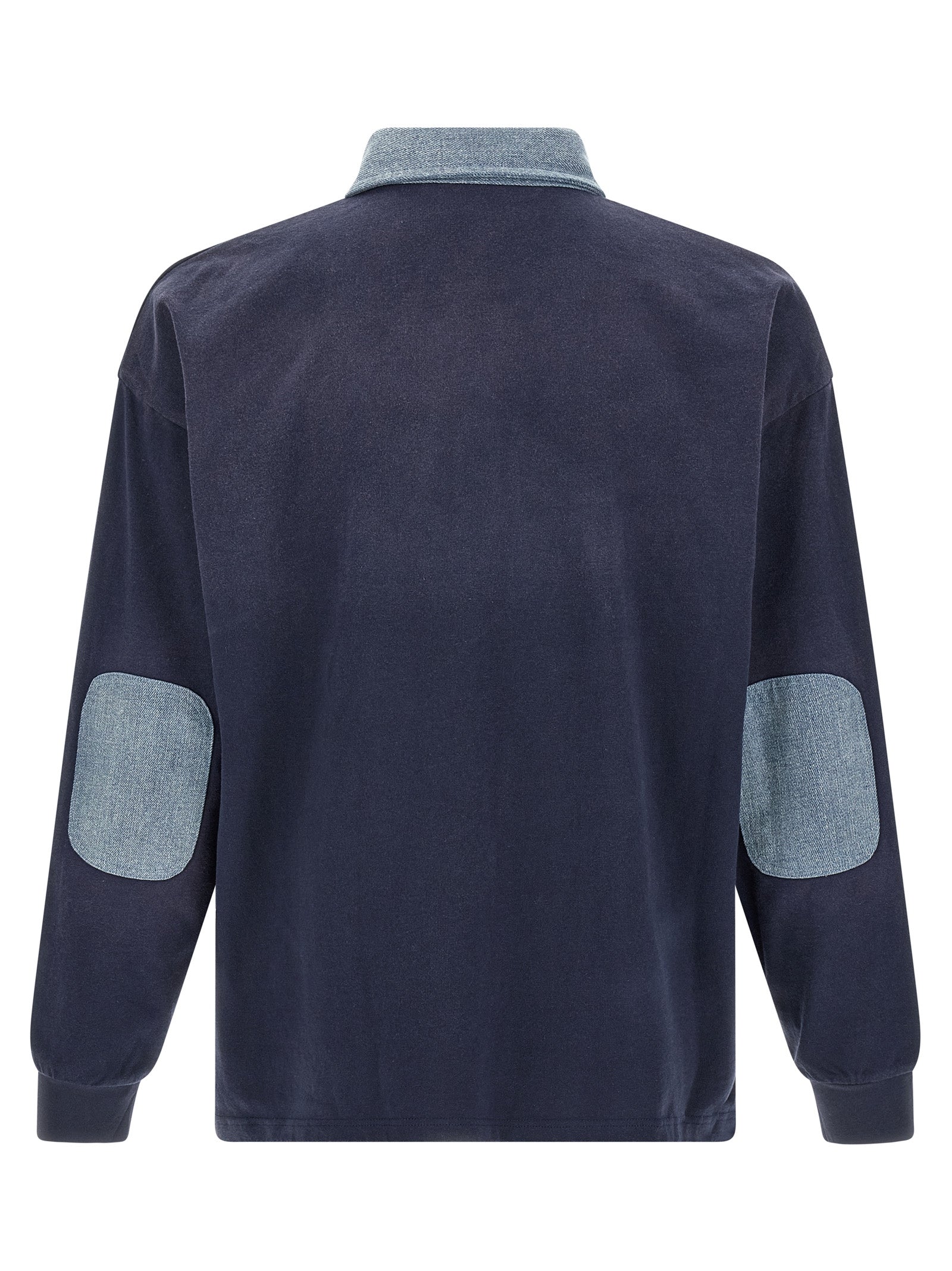 FOUND Blaues Baumwoll-Polohemd