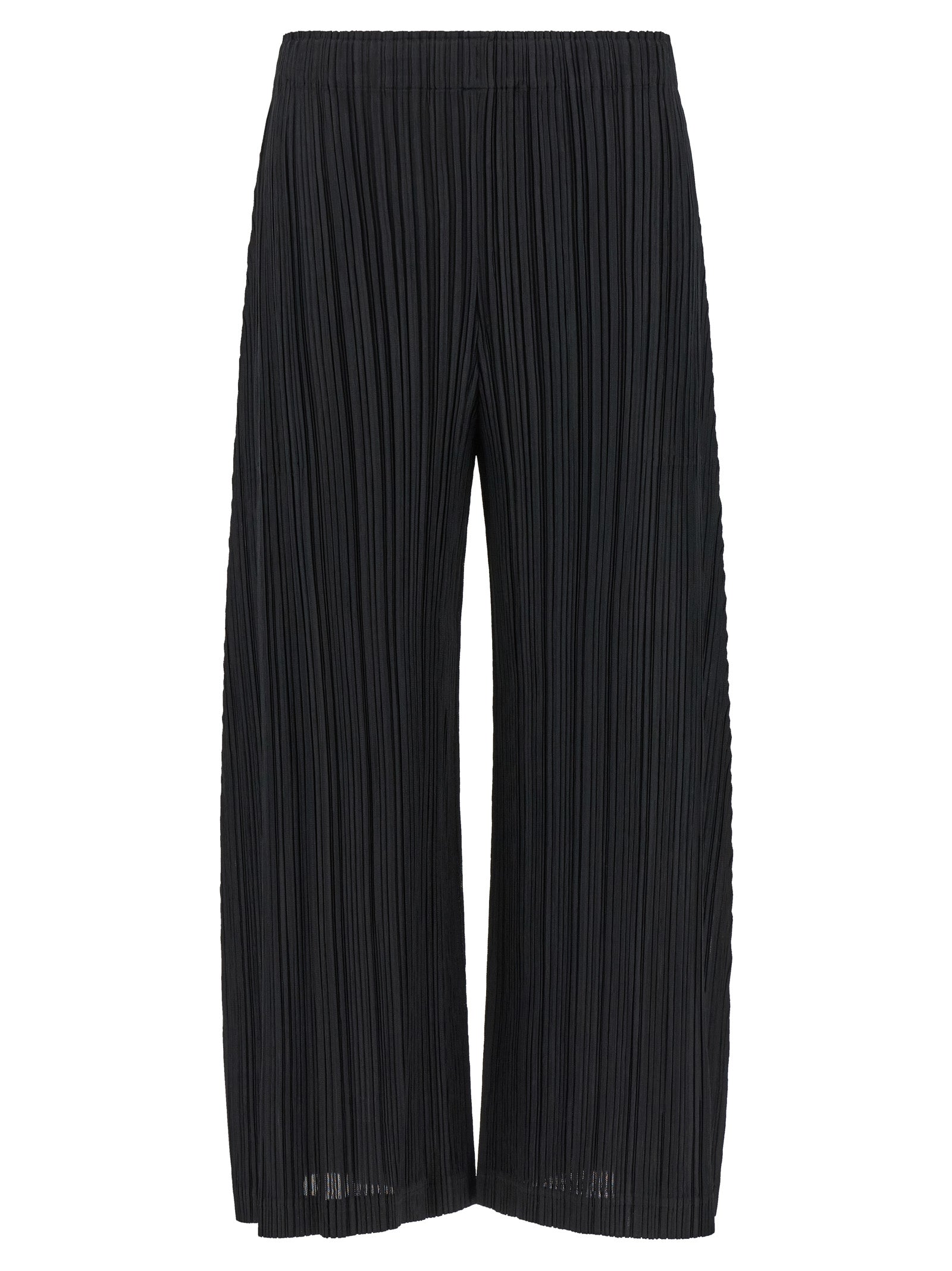 PLEATS PLEASE ISSEY MIYAKE Schwarze Hose aus Polyester