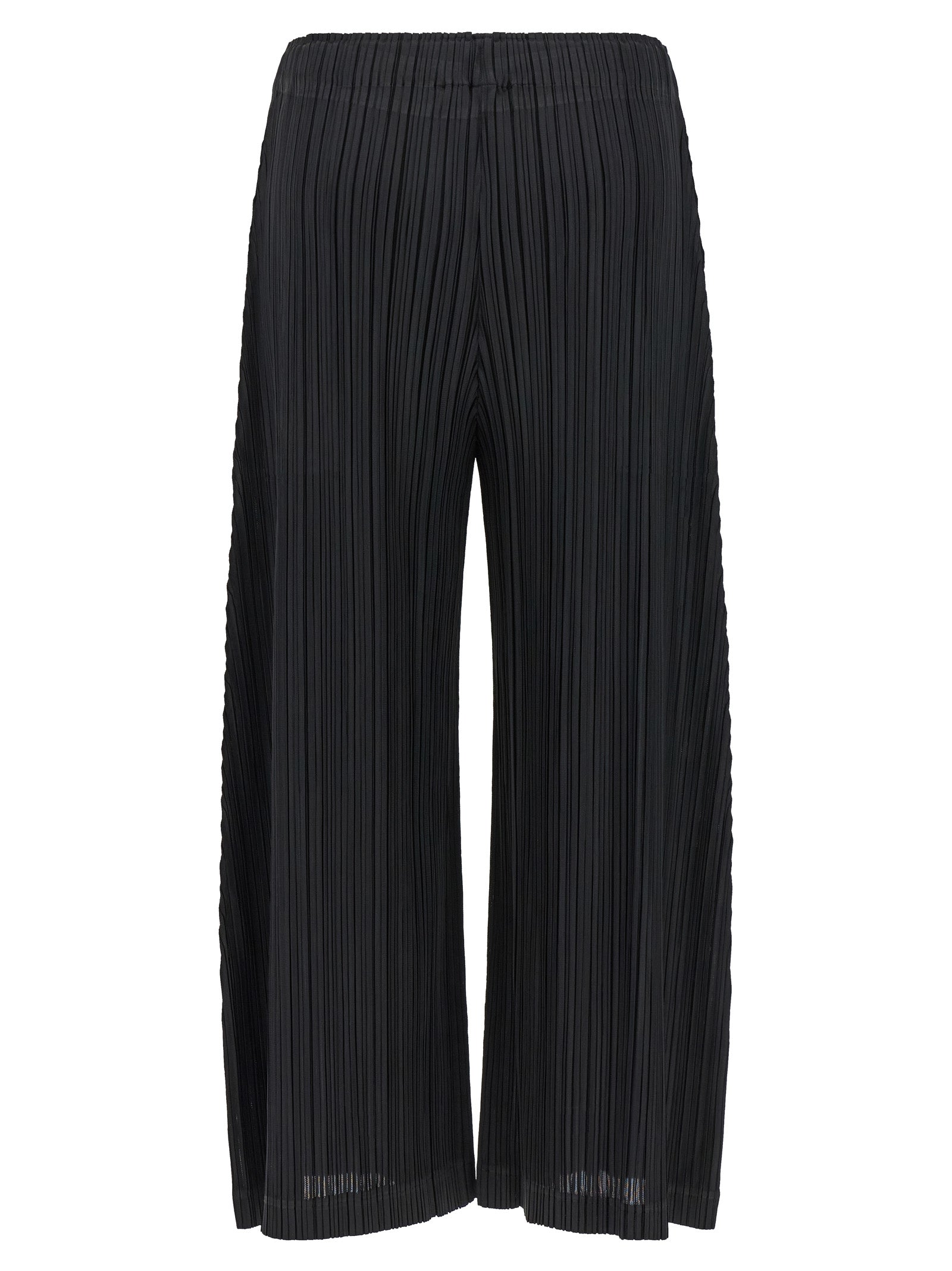 PLEATS PLEASE ISSEY MIYAKE Schwarze Hose aus Polyester