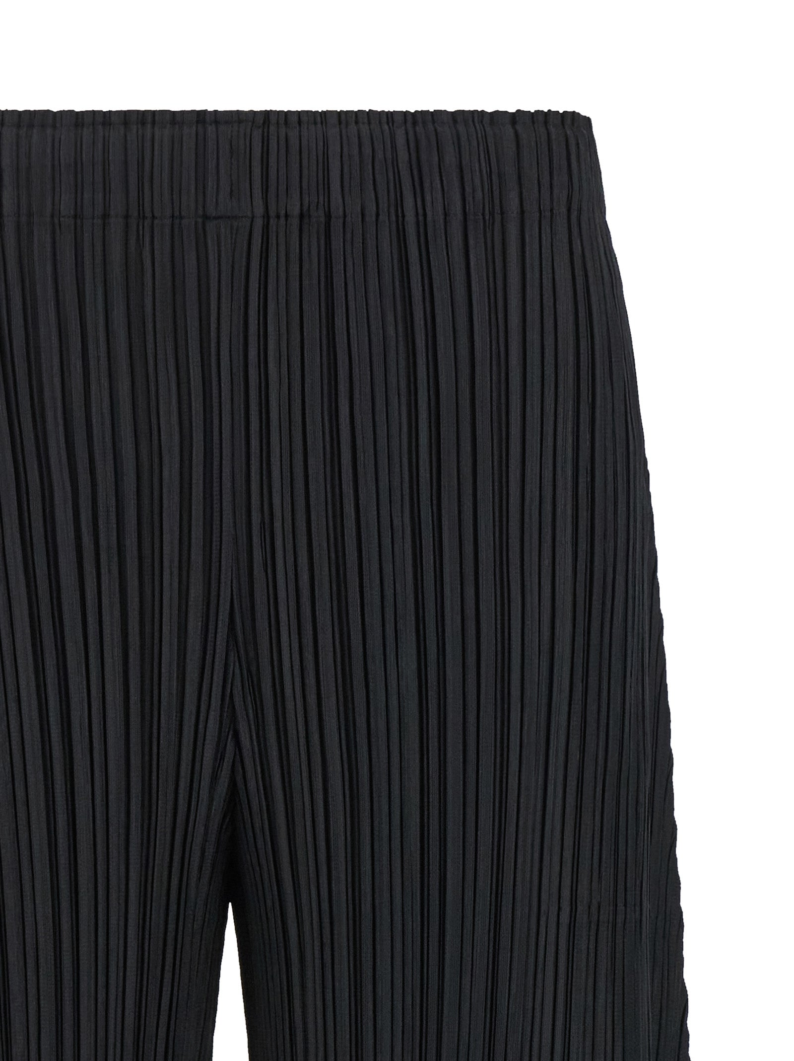PLEATS PLEASE ISSEY MIYAKE Schwarze Hose aus Polyester