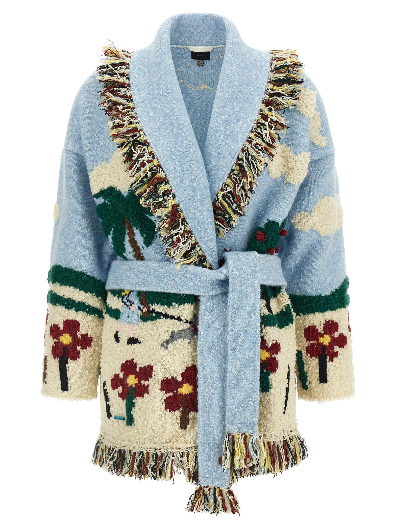 Alanui Mehrfarbige Strickjacke aus reiner Schurwolle