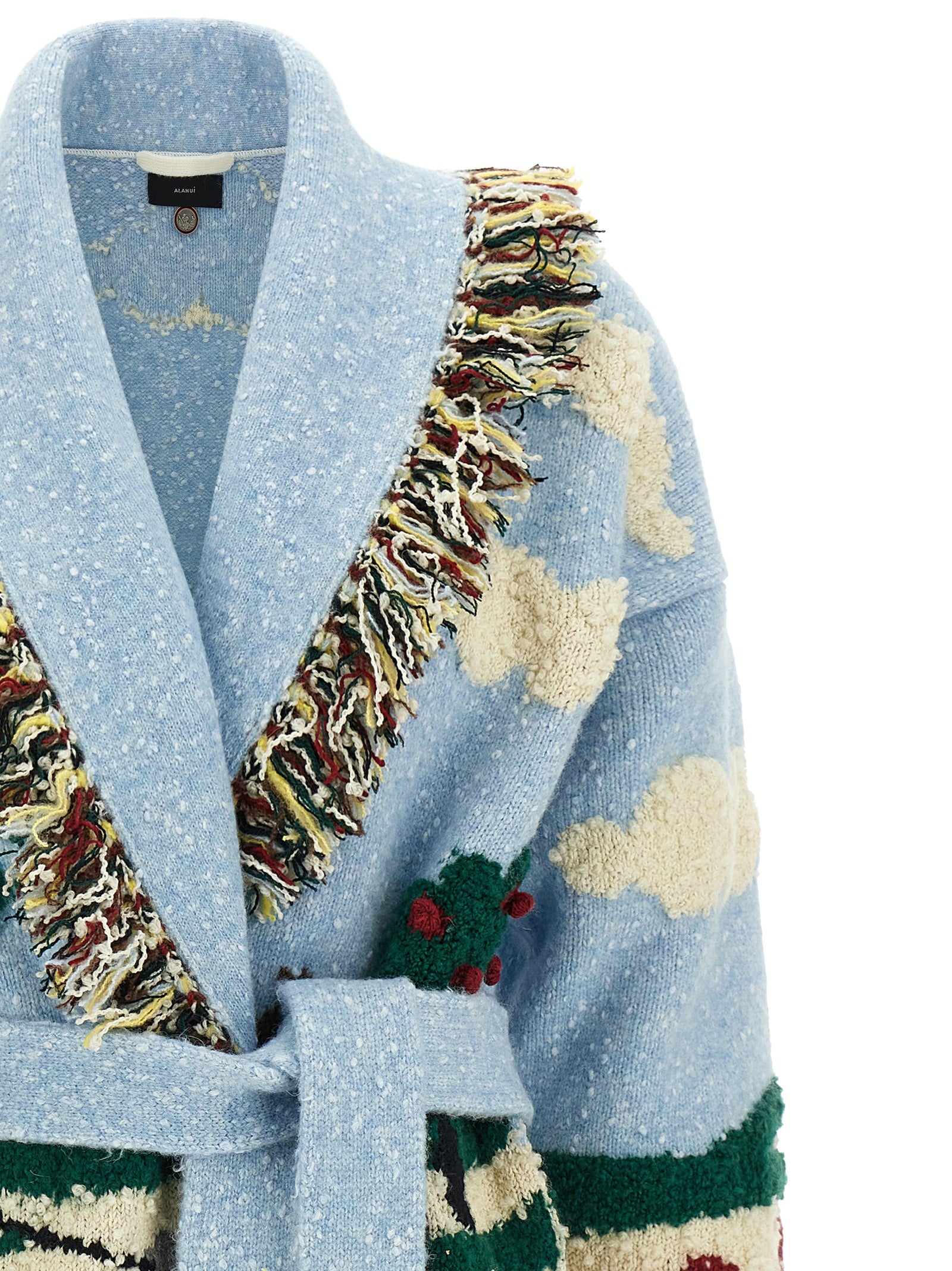 Alanui Mehrfarbige Strickjacke aus reiner Schurwolle