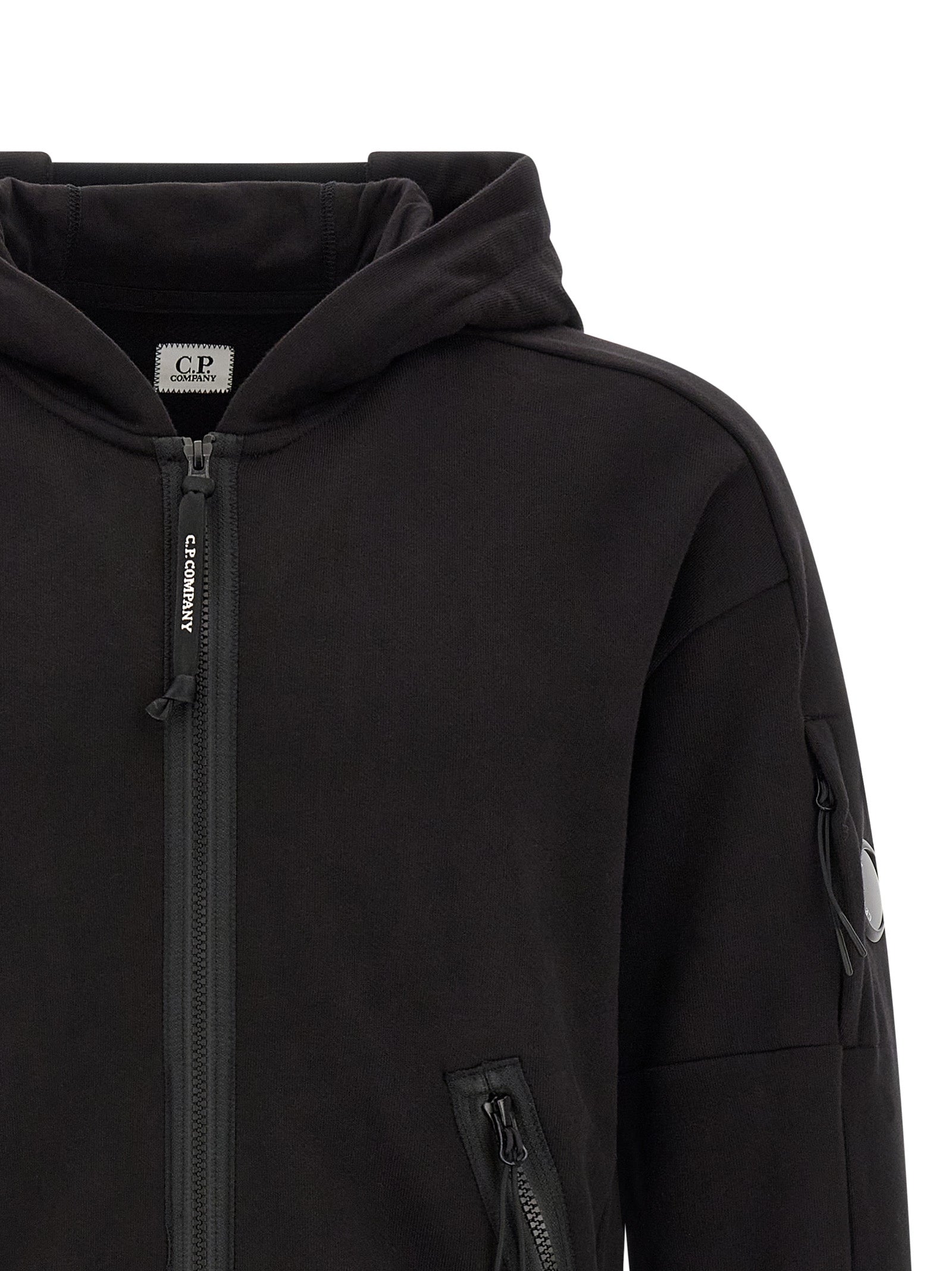 C.P. Company Schwarzer Baumwoll-Sweatshirt