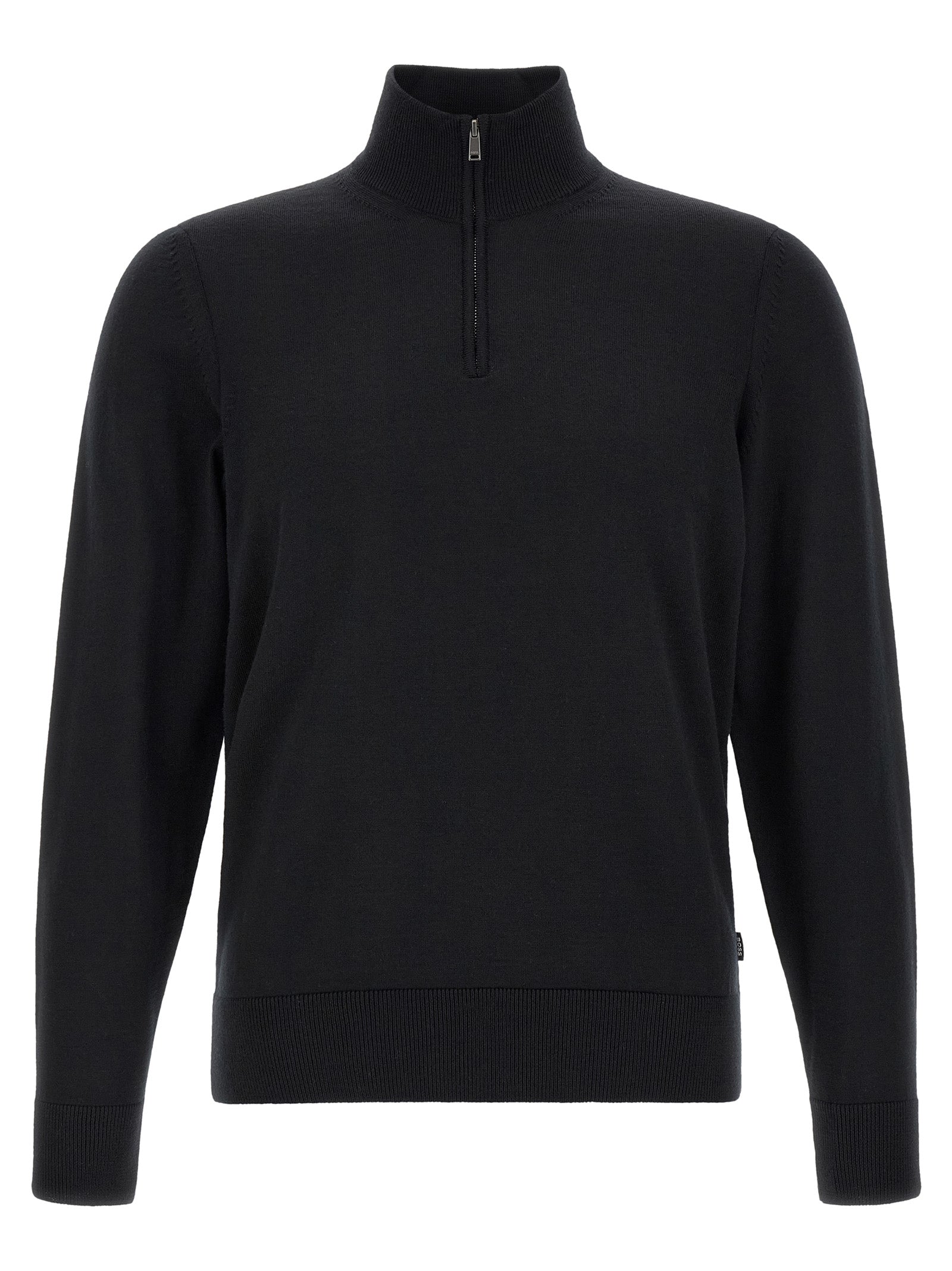 Hugo Boss Schwarzer Cardigan aus Schurwolle