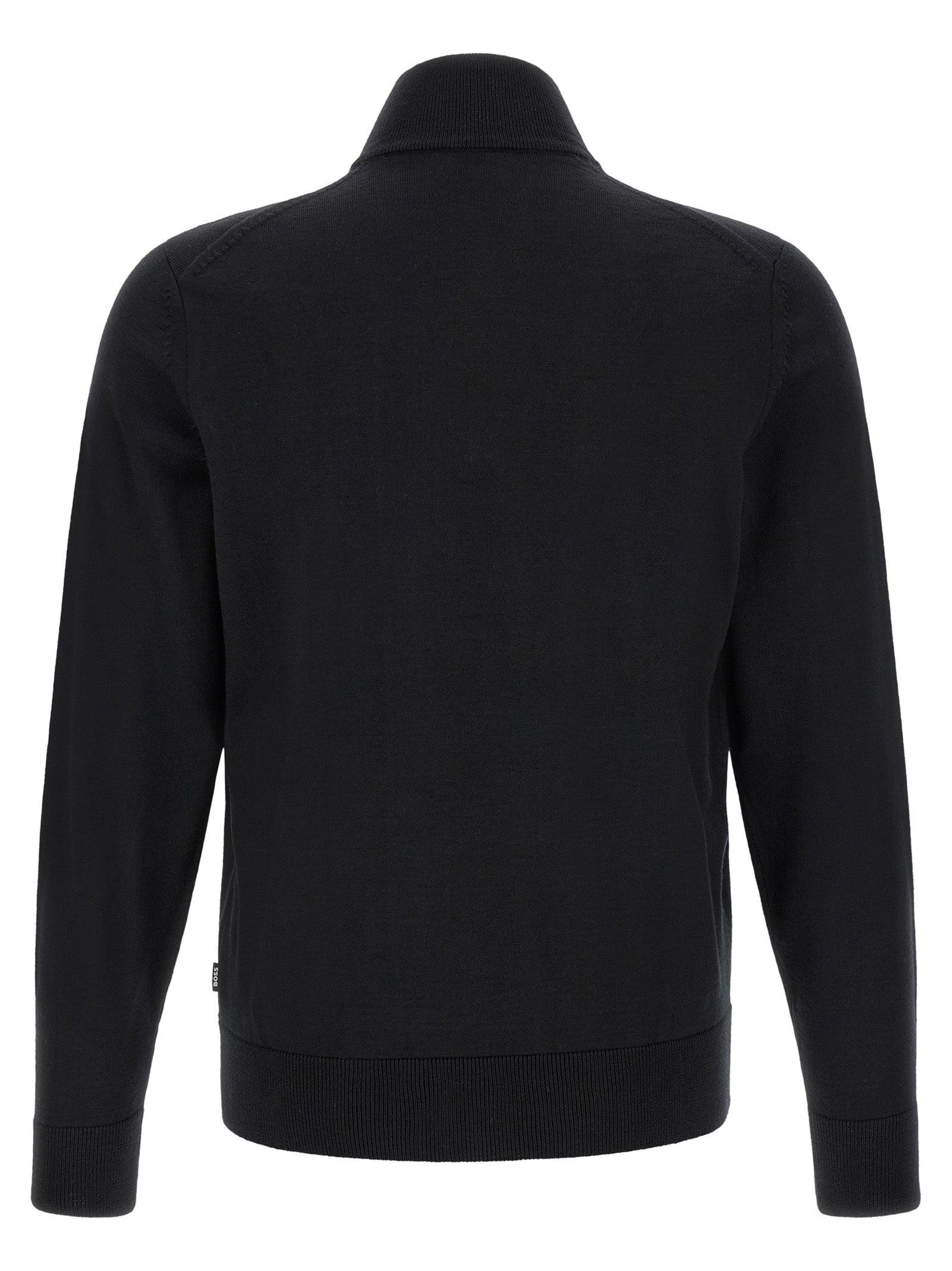 Hugo Boss Schwarzer Cardigan aus Schurwolle