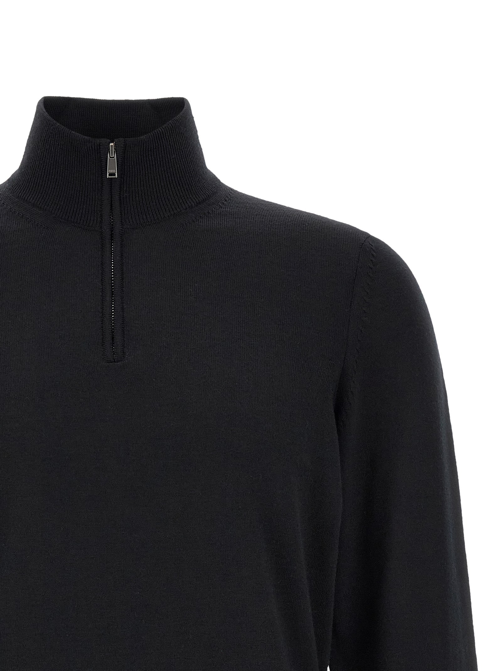 Hugo Boss Schwarzer Cardigan aus Schurwolle