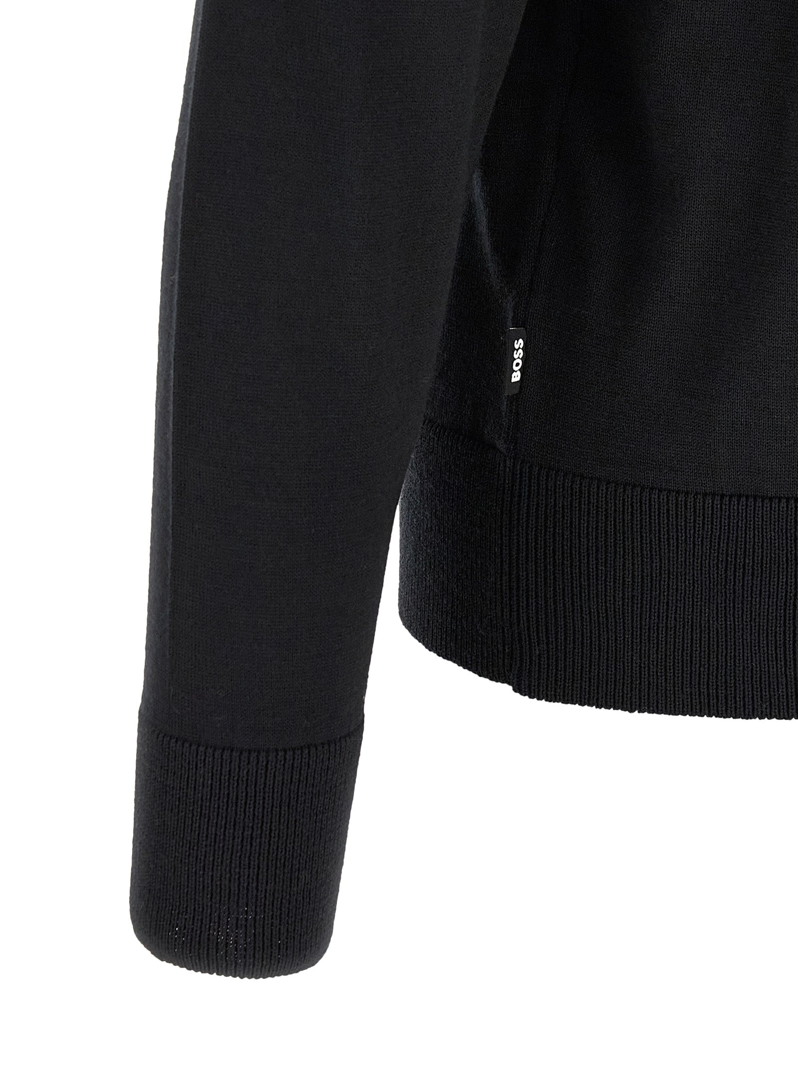 Hugo Boss Schwarzer Cardigan aus Schurwolle