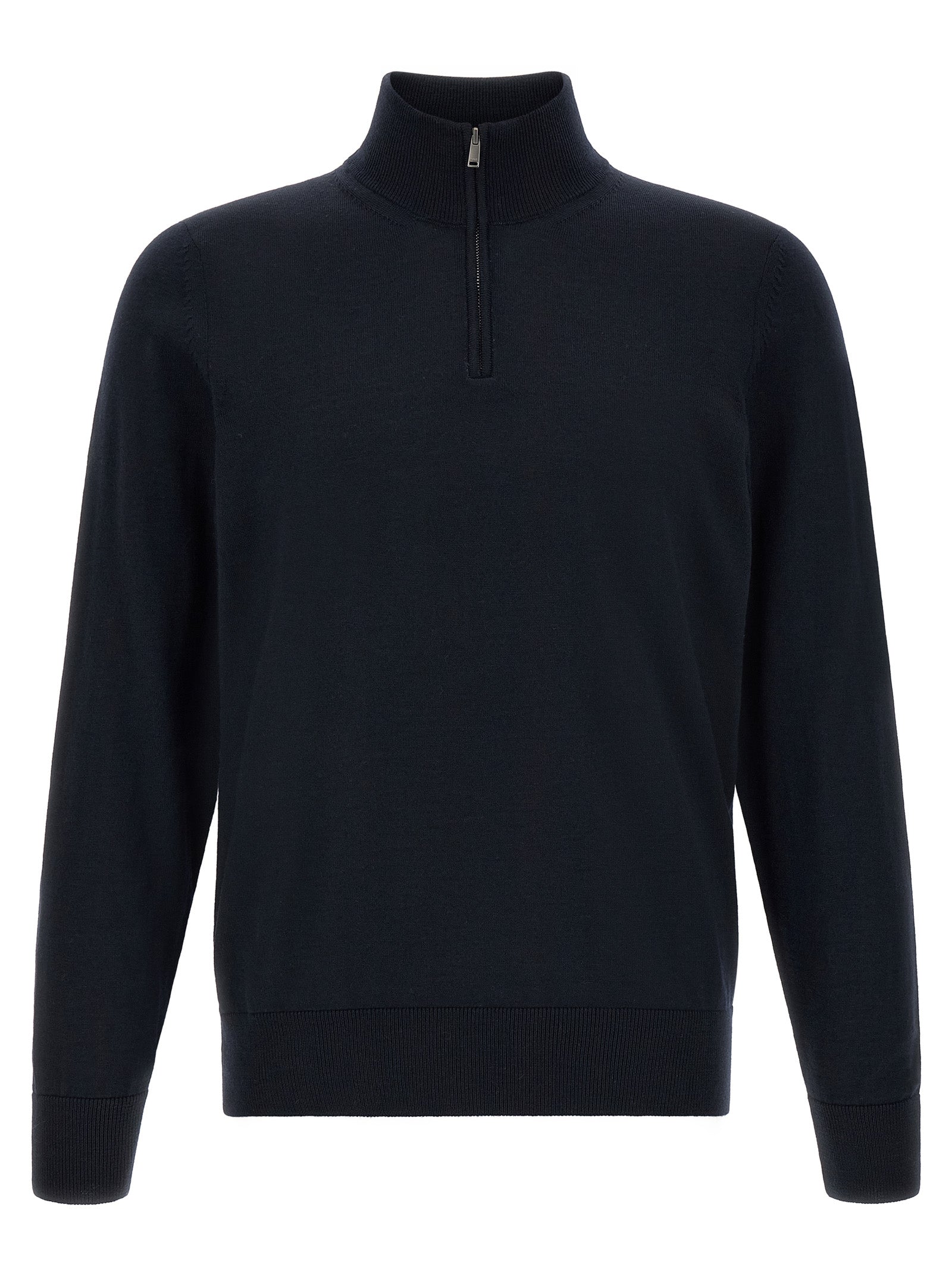 Hugo Boss Blauer Cardigan aus Schurwolle