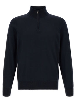 Hugo Boss Blauer Cardigan aus Schurwolle