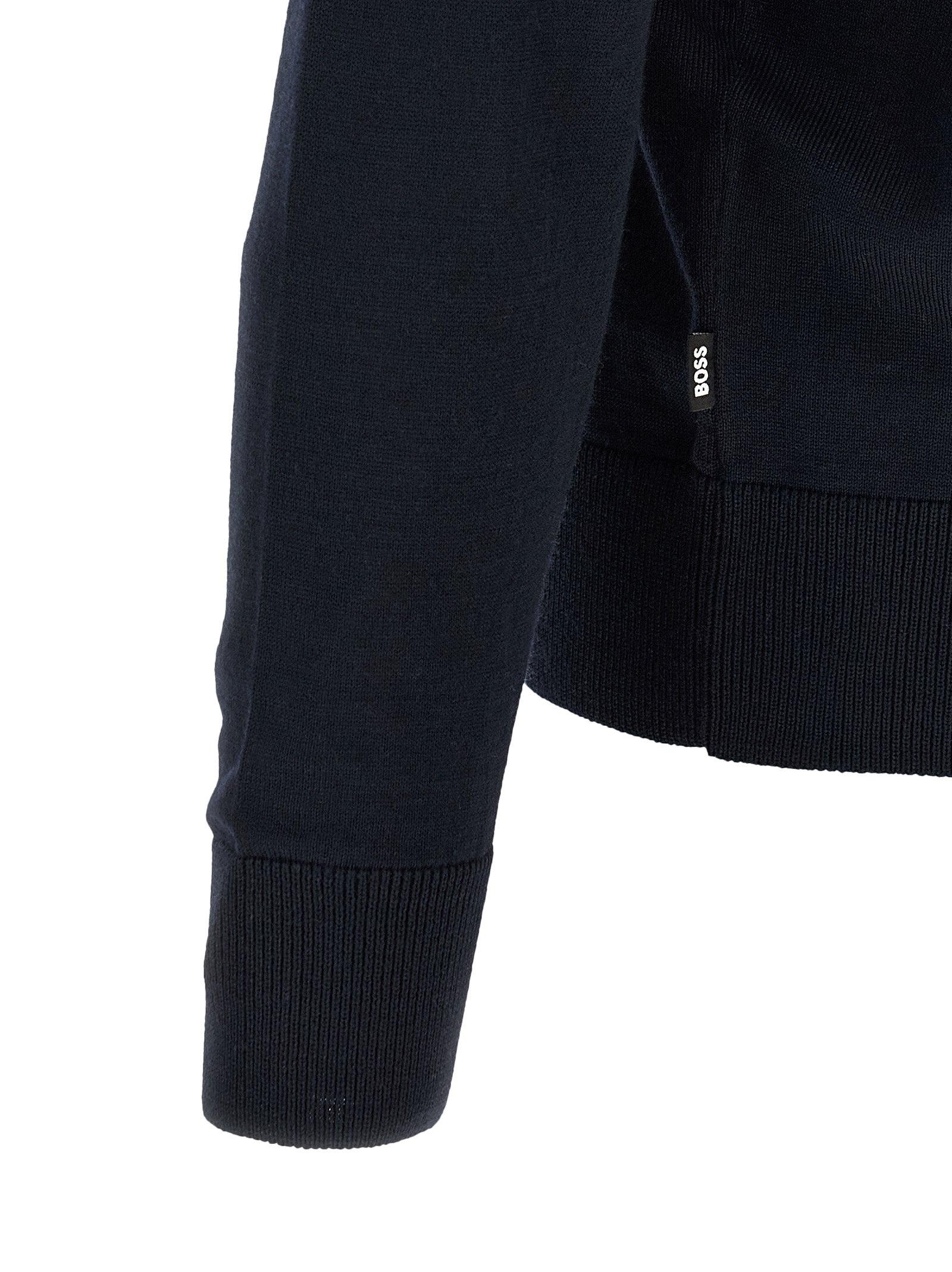 Hugo Boss Blauer Cardigan aus Schurwolle