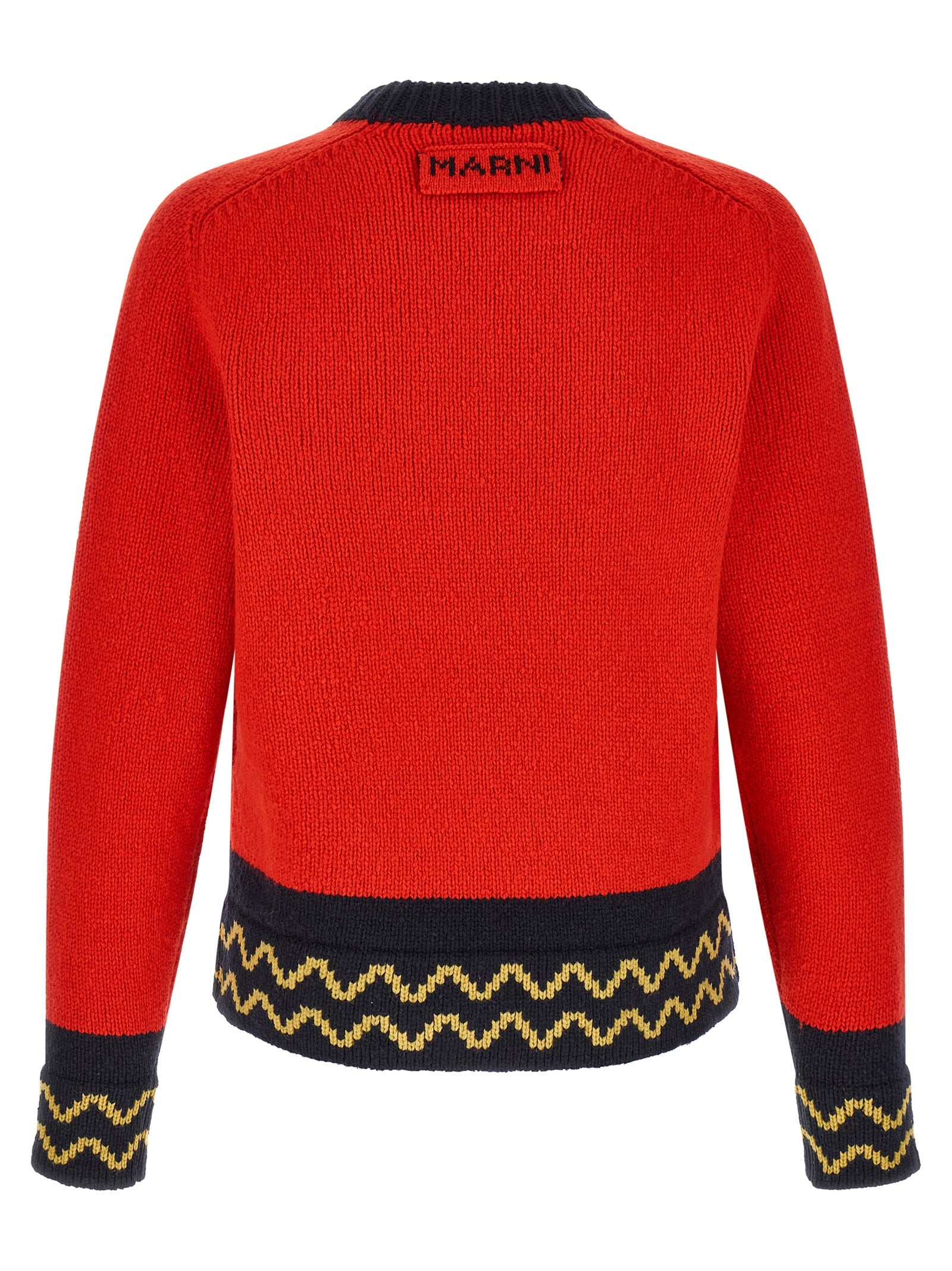 Marni Roter Wollcardigan