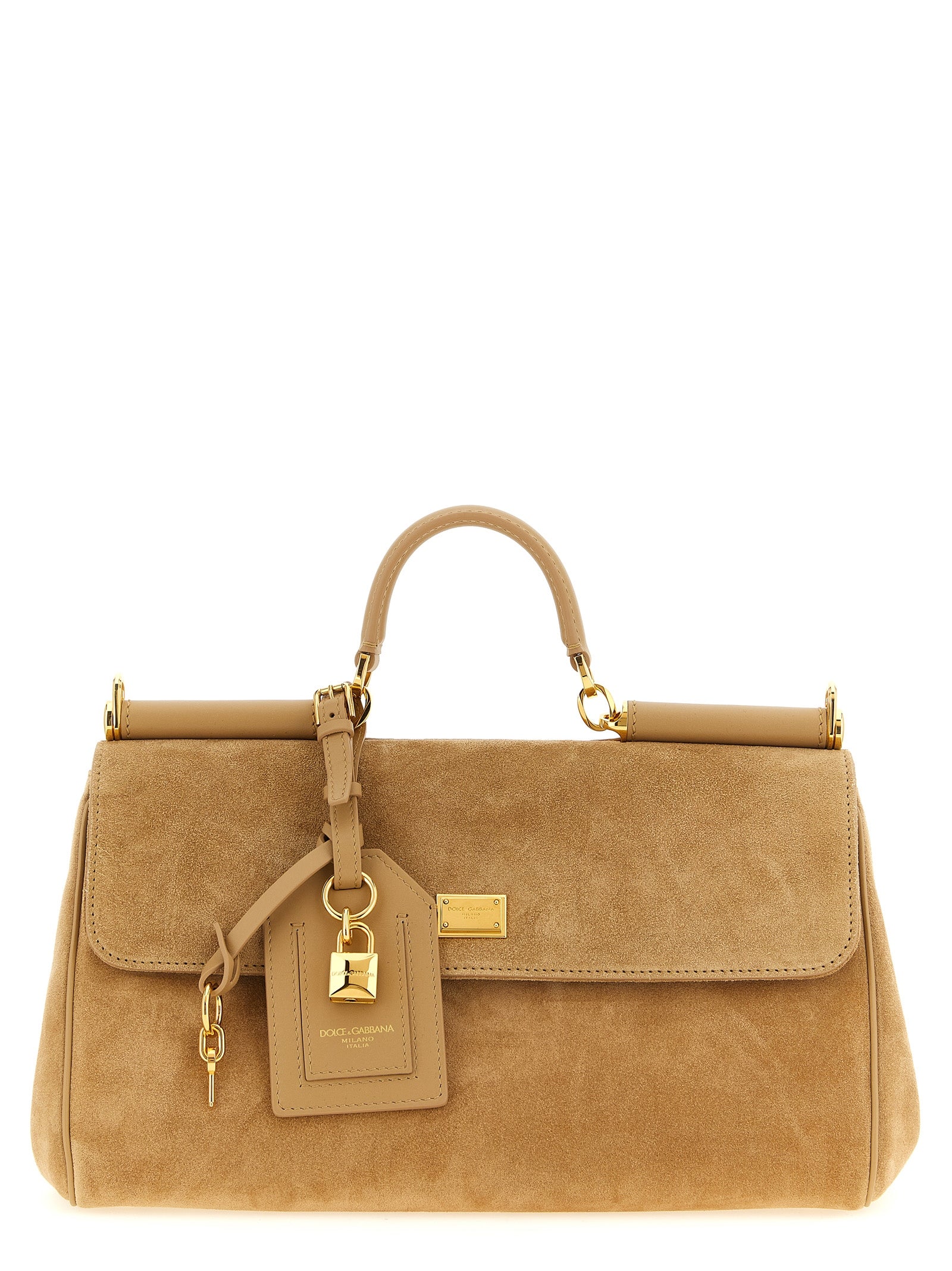 Dolce & Gabbana Beige Kalbsleder Handtasche