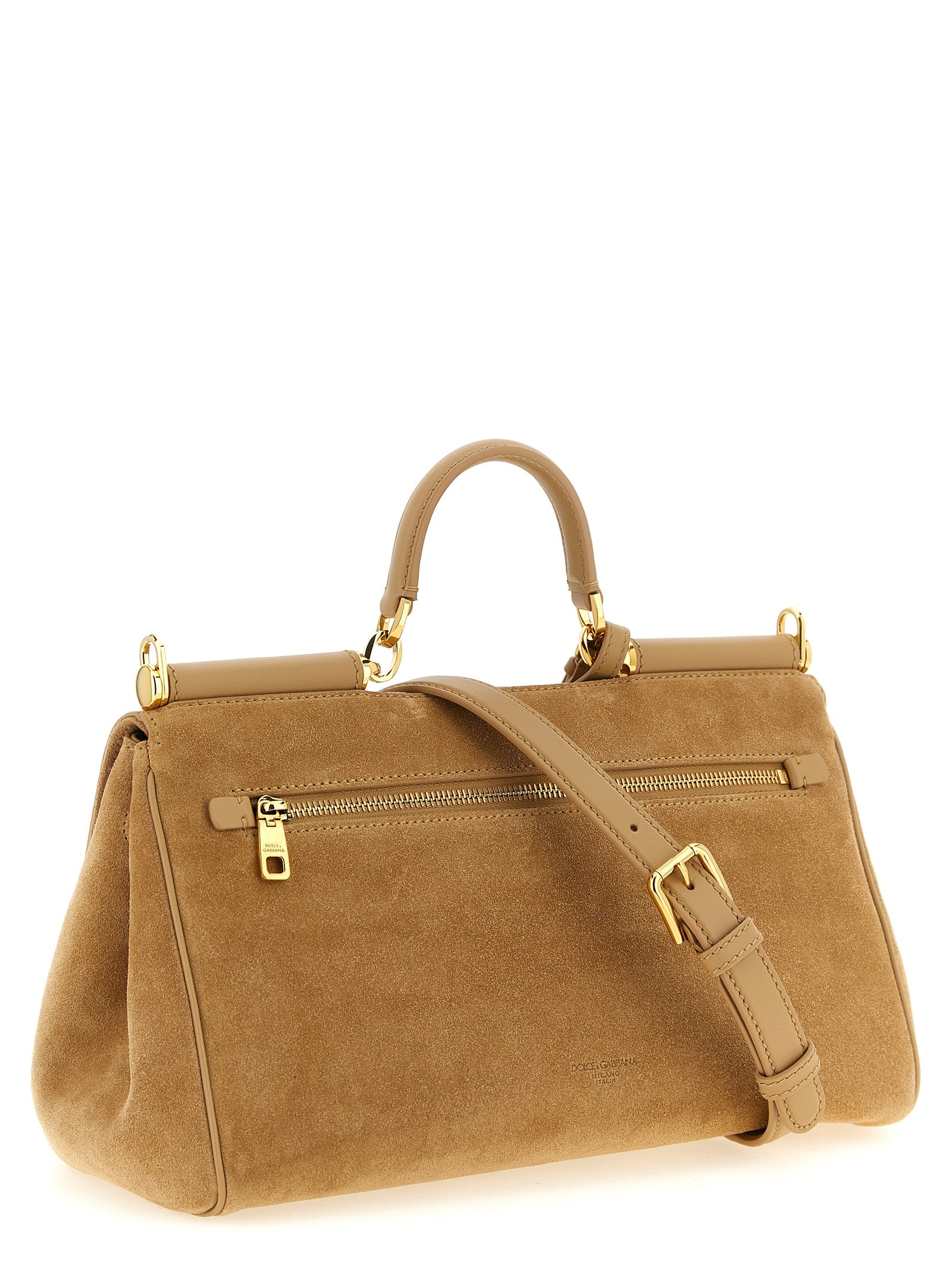Dolce & Gabbana Beige Kalbsleder Handtasche
