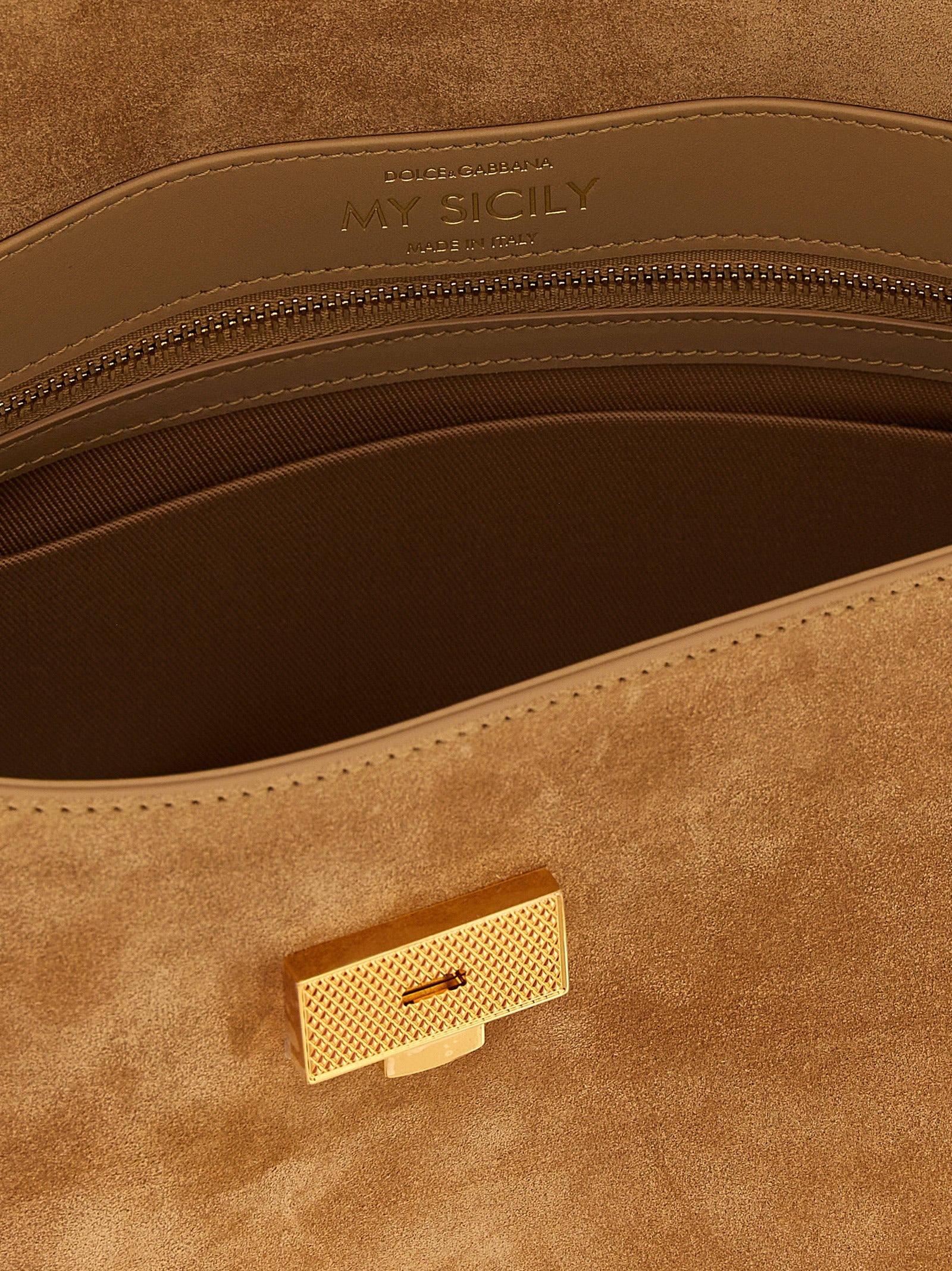 Dolce & Gabbana Beige Kalbsleder Handtasche