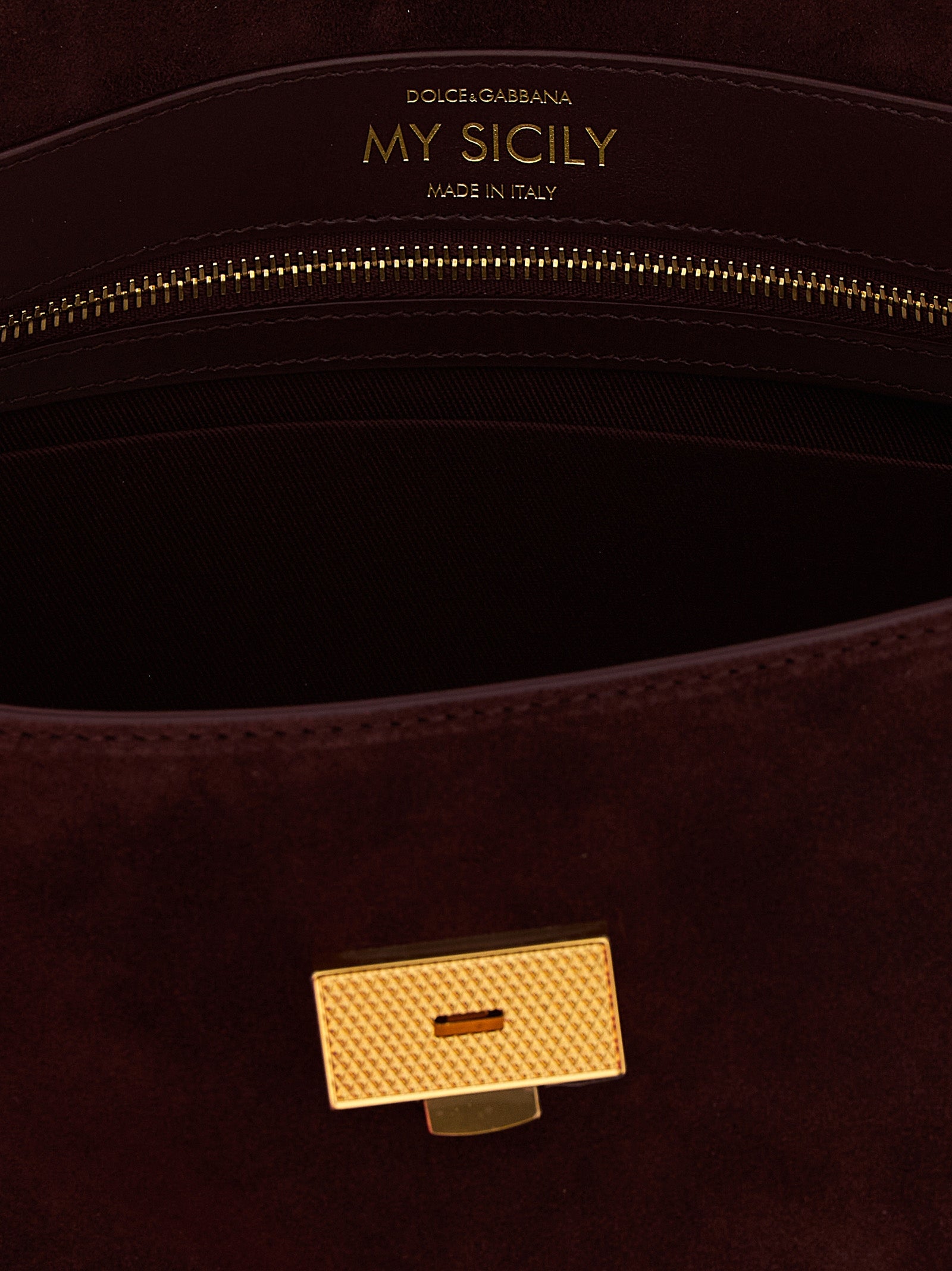 Dolce & Gabbana Handtasche aus bordeauxrotem Kalbsleder