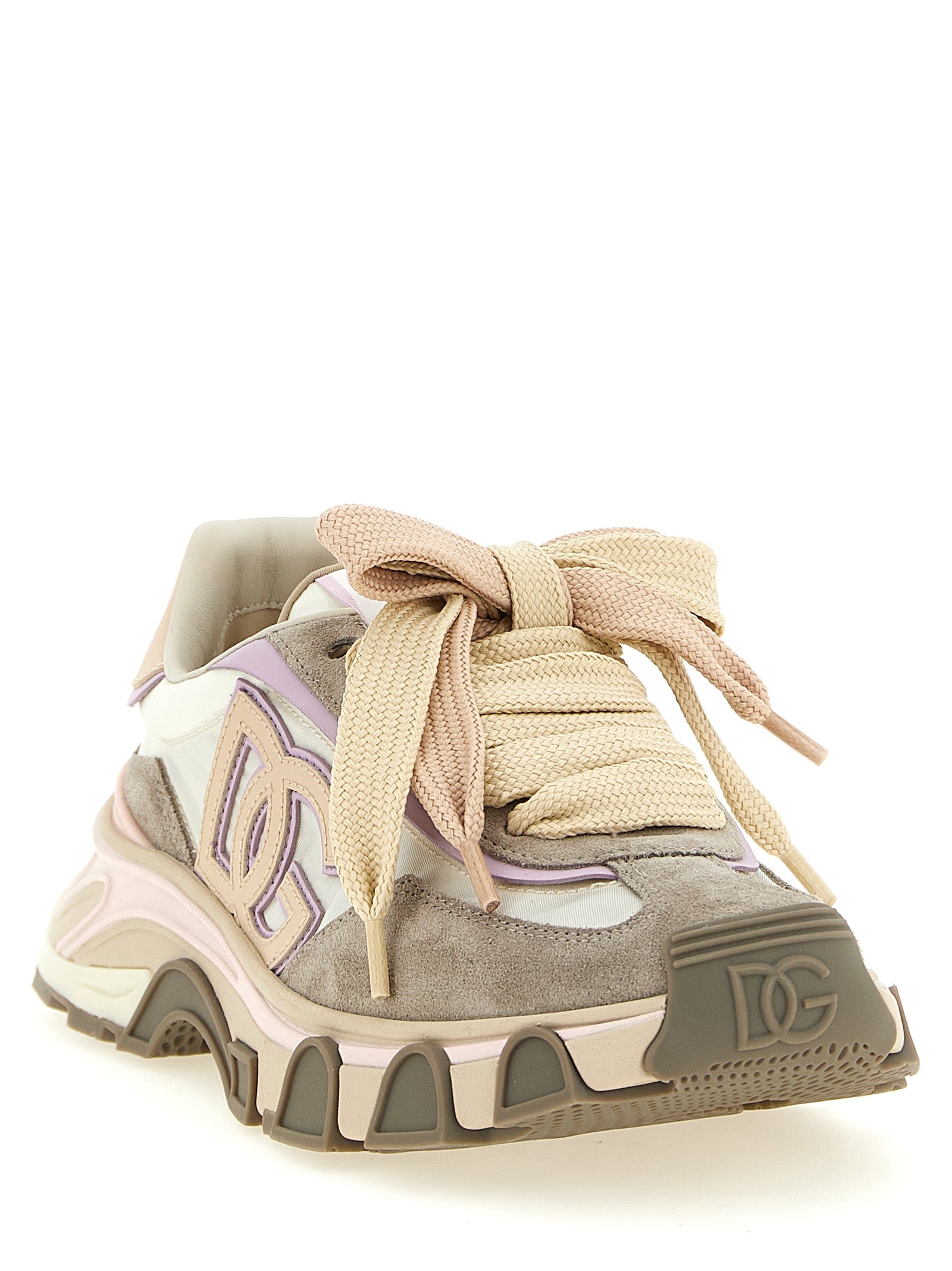 Dolce & Gabbana Beige Kalbsleder Sneaker
