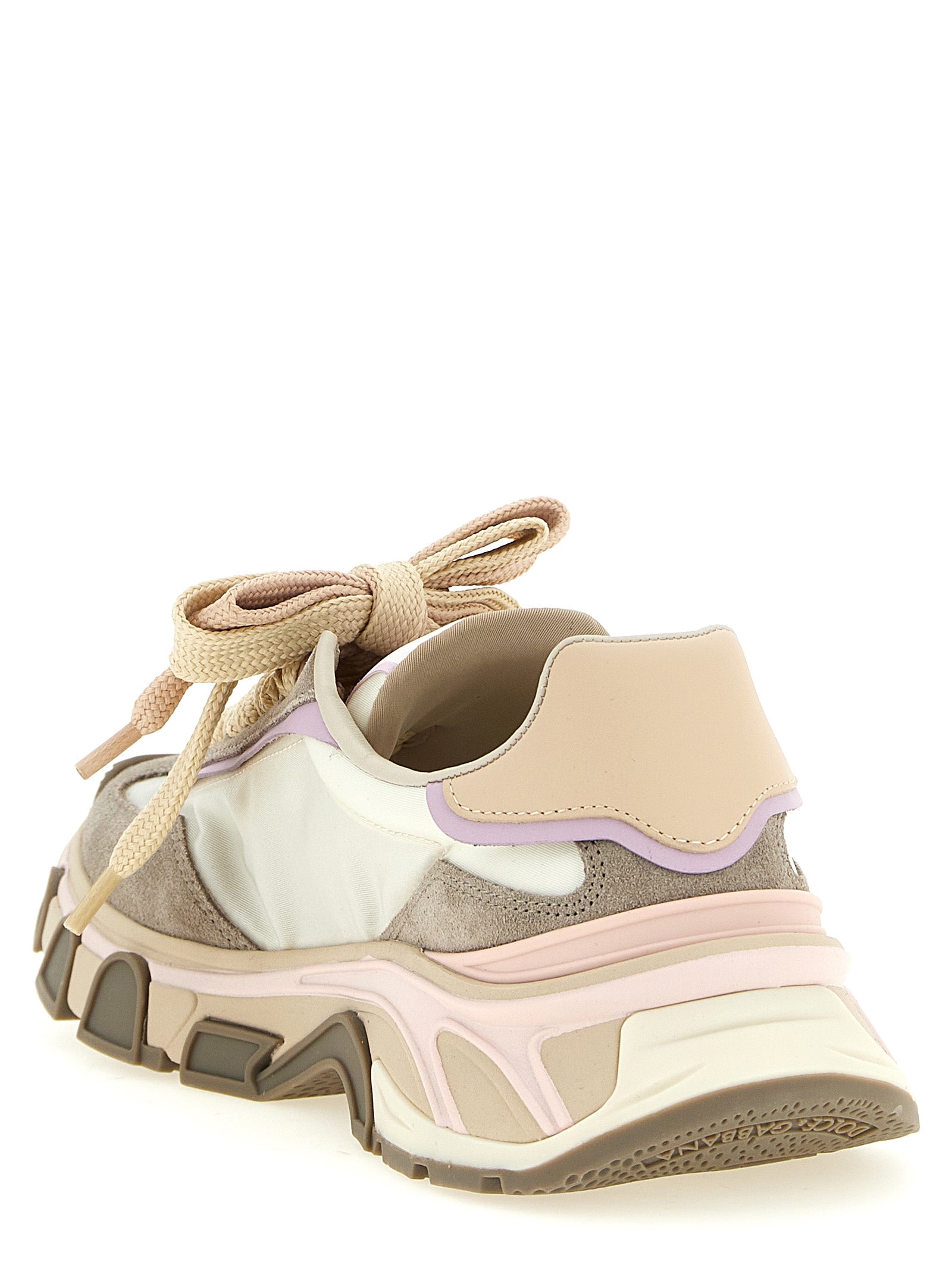 Dolce & Gabbana Beige Kalbsleder Sneaker