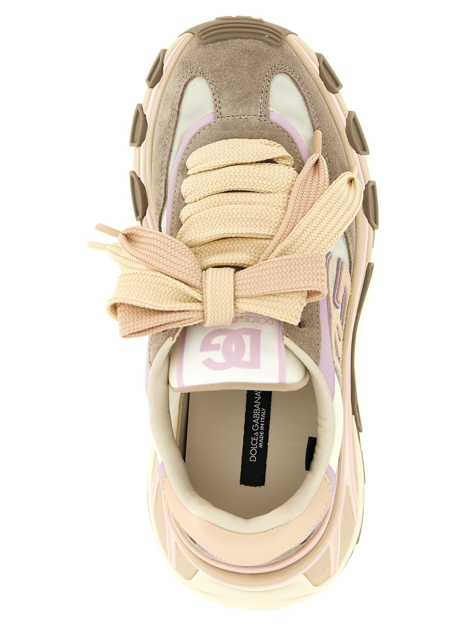 Dolce & Gabbana Beige Kalbsleder Sneaker