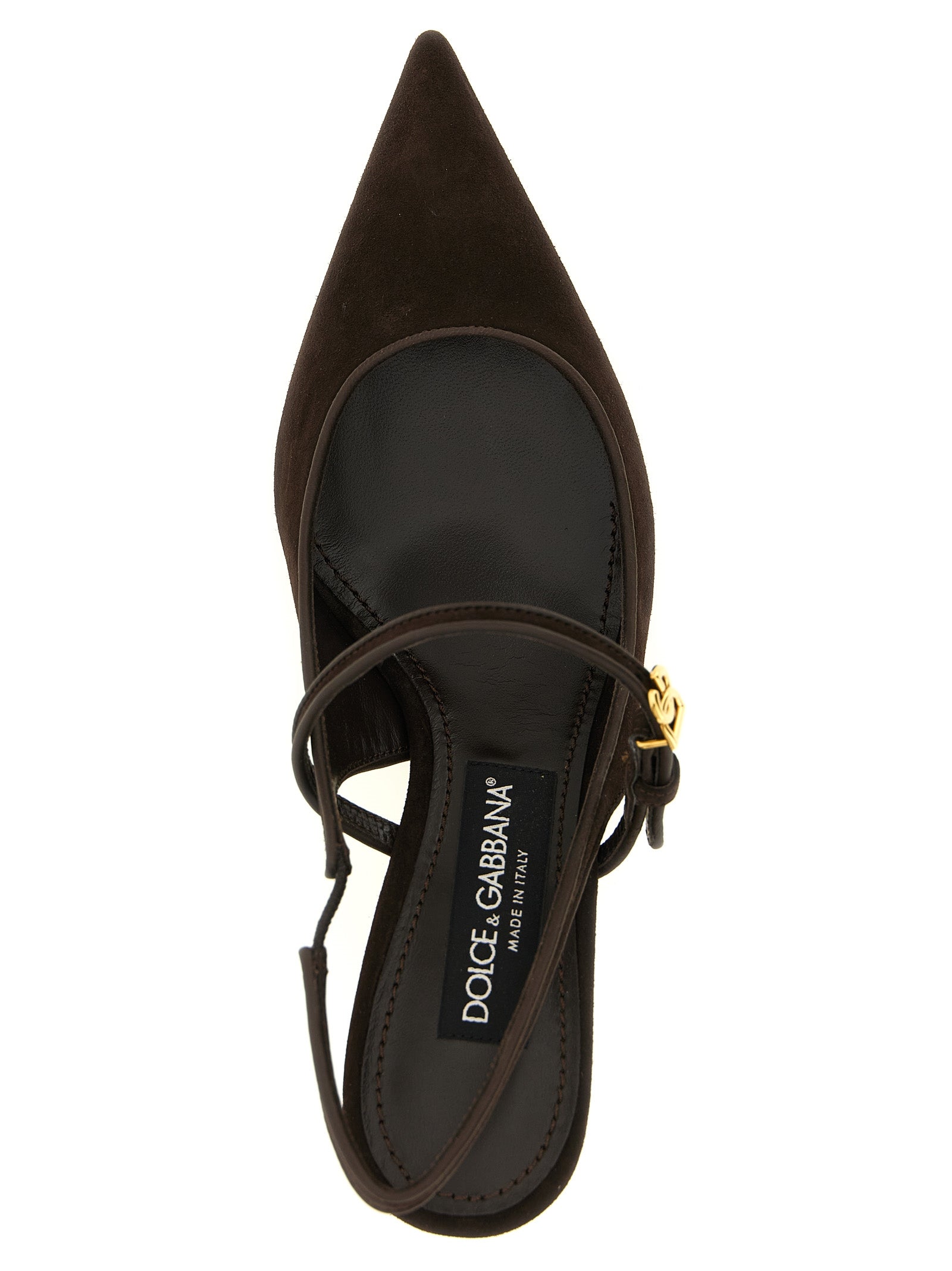 Dolce & Gabbana Braune Ziegenleder Pumps mit mittlerem Absatz