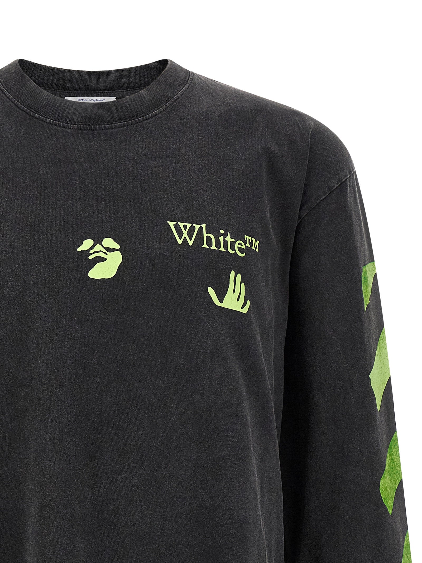 Off-White Schwarzes Baumwoll-T-Shirt