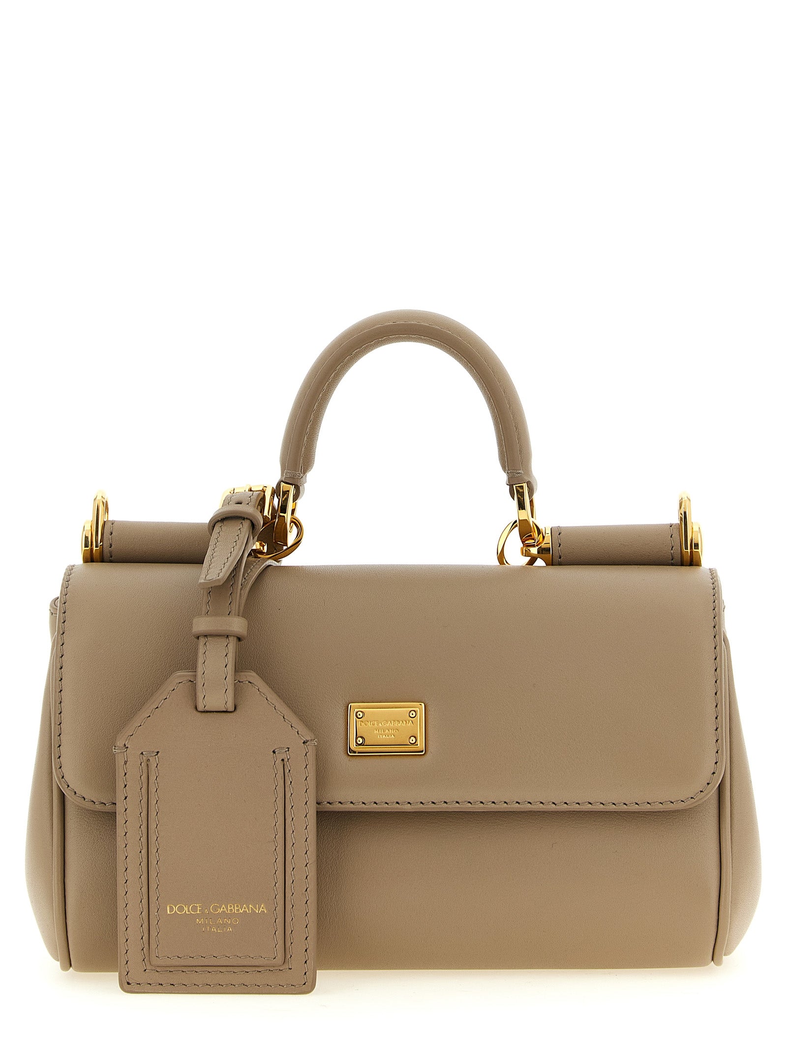 Dolce & Gabbana Beige Kalbsleder Umhängetasche