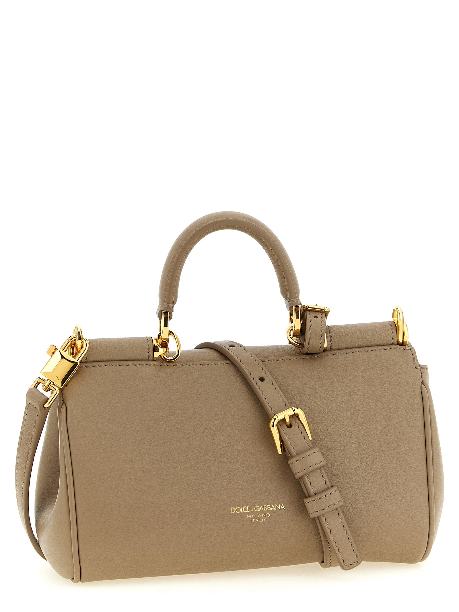 Dolce & Gabbana Beige Kalbsleder Umhängetasche