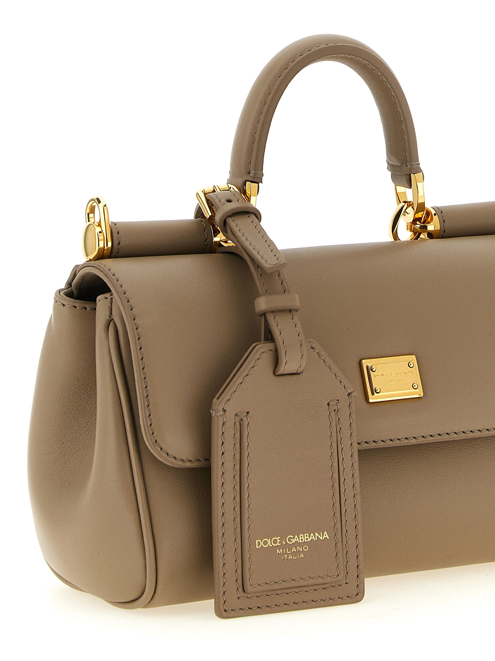 Dolce & Gabbana Beige Kalbsleder Umhängetasche