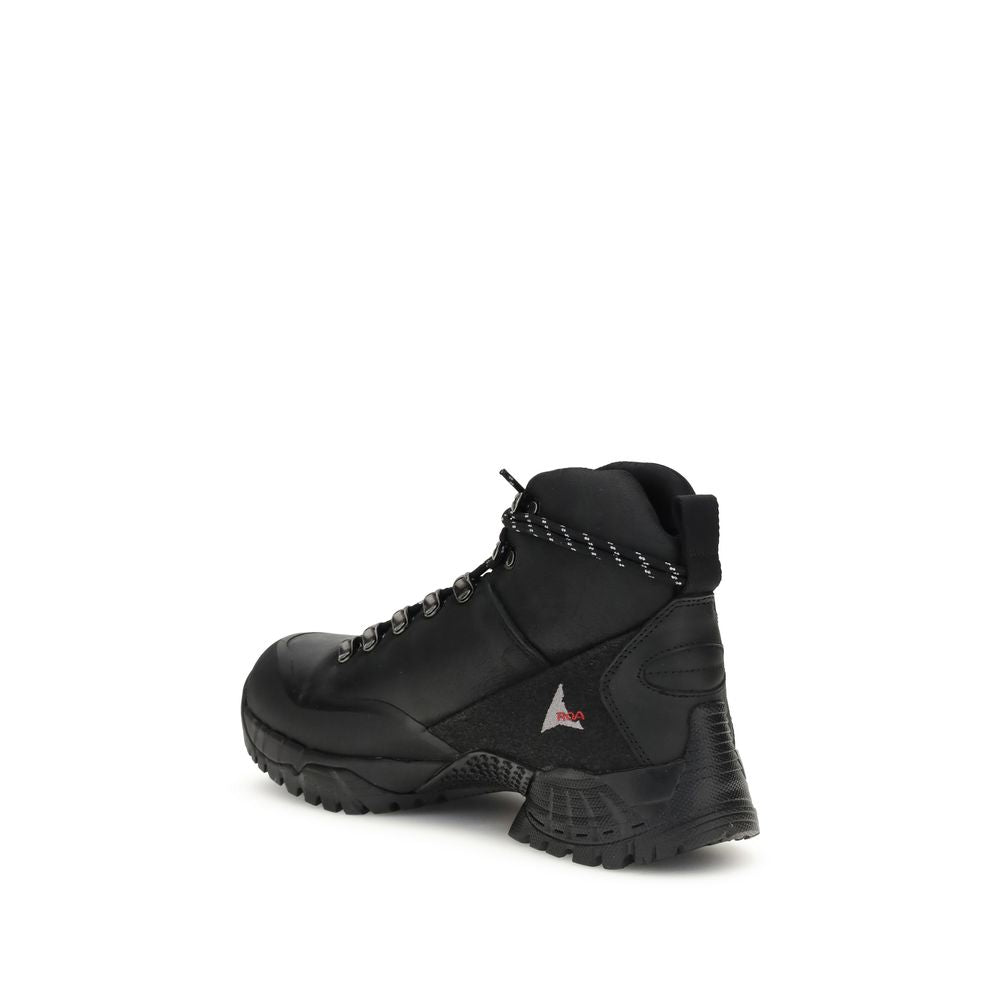 ROA Schwarze Gummistiefel mit Schnürung