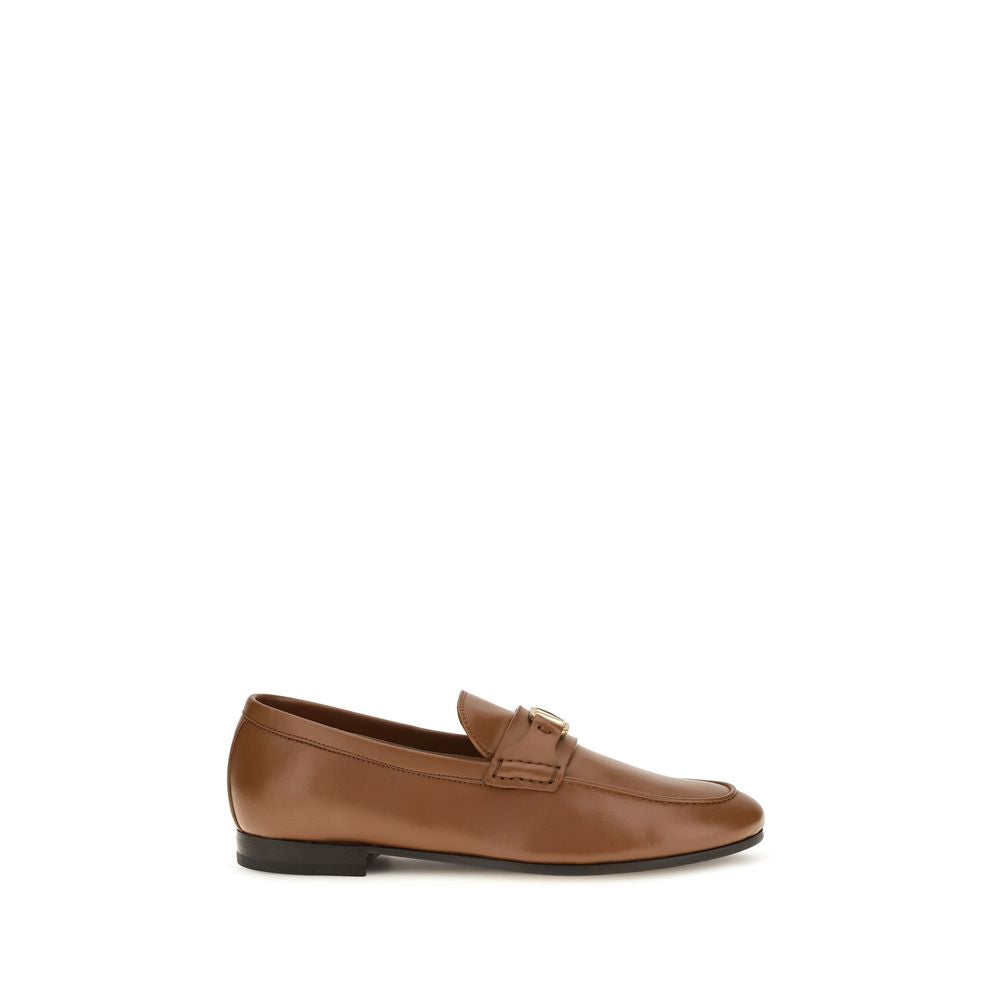 Valentino Garavani Braune Lammleder Ovis Aries Slipper-Loafer