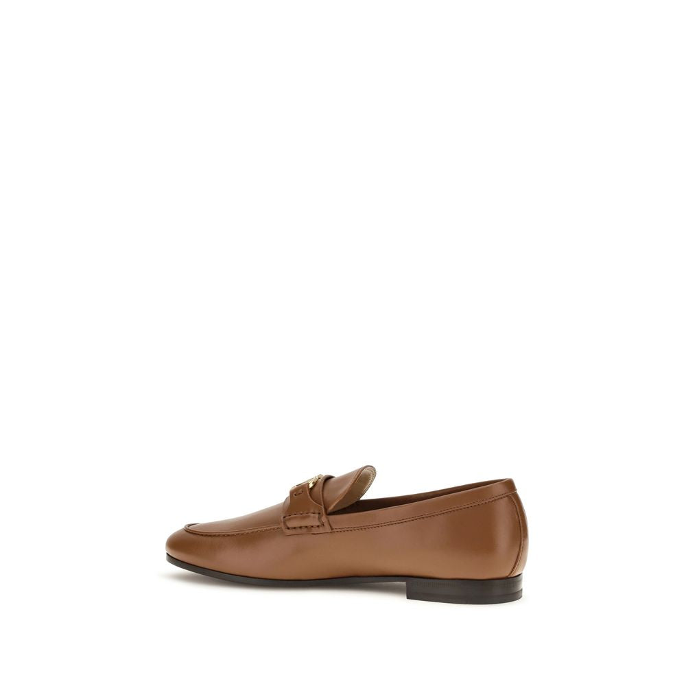 Valentino Garavani Braune Lammleder Ovis Aries Slipper-Loafer