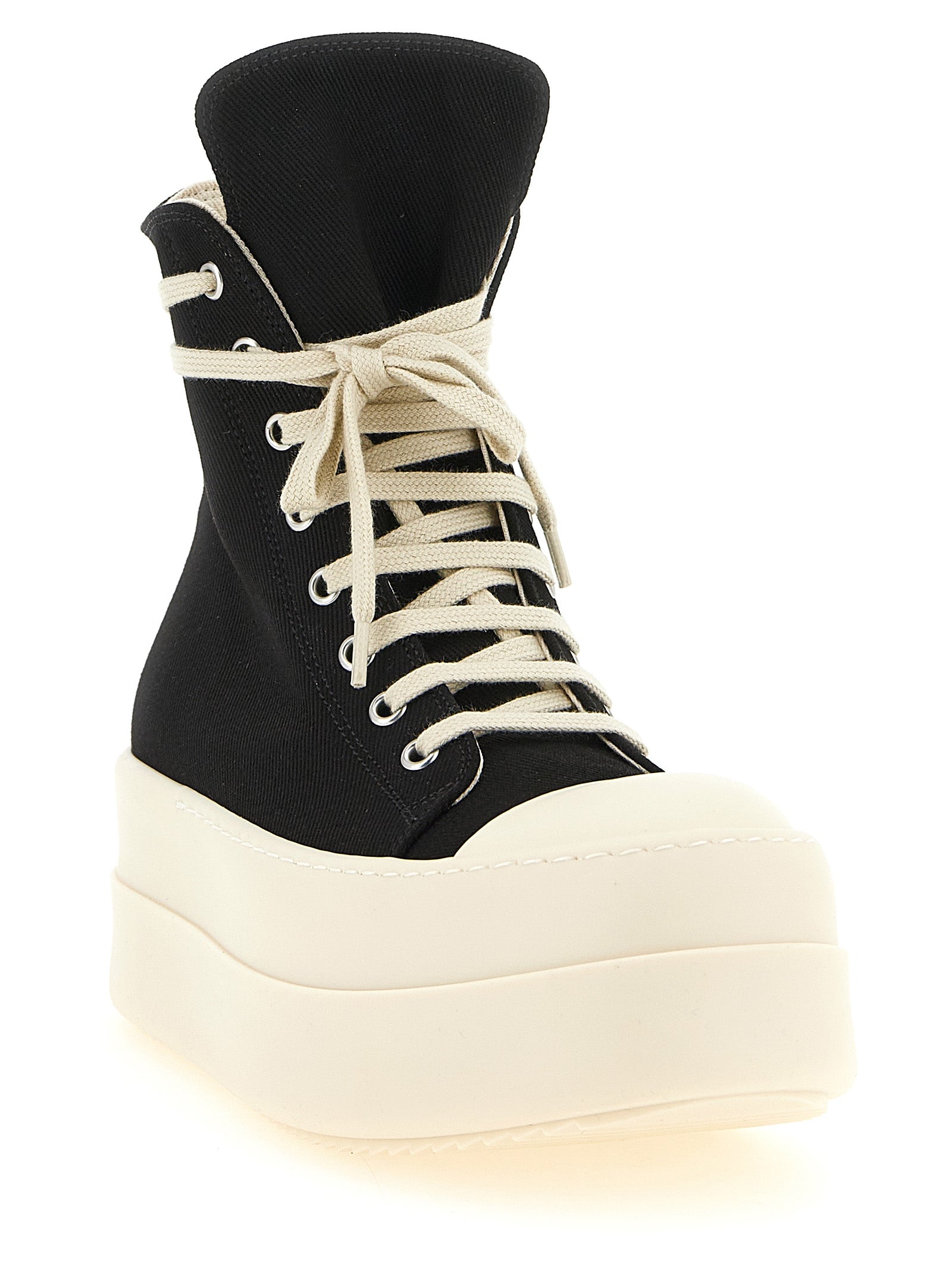 DRKSHDW Schwarze Plateau-Sneaker aus Baumwolle